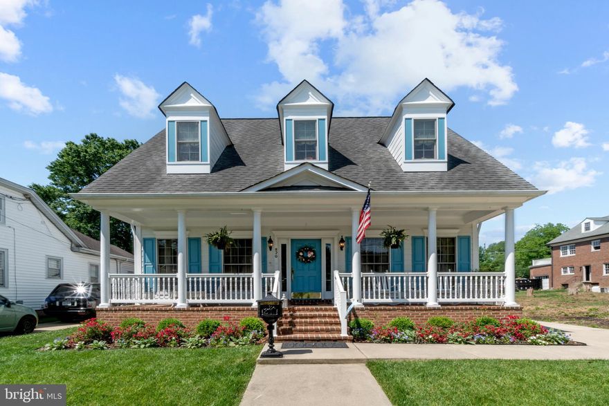 Almost 5000 finished sq feet of living area in the City! Live in this beautiful spacious 3 bed, 4.5 bath Cape Cod home in Downtown Fredericksburg with oversized heated 1 car garage and driveway. Originally a model home built in 2005, this stunning home welcomes you through the charming landscaping onto a decorative railing surrounding the covered front porch. Enter the home with an endless amount of trim, fluted columns, crown molding, and shadow boxing with beautiful cherry hardwood floors throughout. The fully finished bistro style basement is perfect for an office, media room and lots of storage space, equipped with a full bath and plenty of room to create an extra bedroom.   The built in full wall bookcase and desk unit in the finished basement are included.

Cook your favorite meal in this gourmet kitchen with granite countertops, stainless steel appliances, wall oven, built in microwave and a large walk-in pantry. The open concept kitchen, living room and dining area gives you plenty of room for entertaining your family and friends. Four TV's in home convey with property. Walk upstairs to 3 bedrooms that all have their very own bathrooms with a tankless water heater for endless hot water. The spacious primary bedroom has illuminated tray ceilings, sitting area, and ensuite bathroom with jetted soaker tub, separate shower stall, and walk-in closet.
Blocks away from Restaurant Row, coffee shops, vintage stores, shopping, and plenty of sites to see.