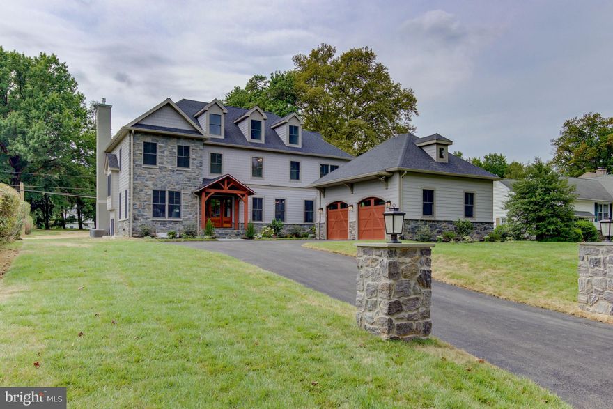 Unbelievable Great New Price! Welcome to this Brand NEW Custom Craftsman built colonial home, situated in a convenient north side Villanova location.  Built by Ralph Gariano, this home features the finest quality materials, meticulous attention to detail, and offers all the amenities of new construction.  The exquisite exterior features a Mainline Mica Stone and James Hardy Cement Board facade, an cedar beamed portico entrance, dormer roof lines, Anderson double hung windows, a wonderful flagstone front porch leading to the front entrance, two car detached garage with a covered breezeway leading to a custom oversized mudroom and expansive rear yard.  Luxury amenities continue throughout the interior of this 5 Bedroom and 4 Full bath home and include an impressive foyer, extensive moldings, nine foot plus ceilings, beautiful finished hardwood floors, including the upstairs hallway, an expansive Gourmet Kitchen and Breakfast Room, with Kountry Kraft custom cabinetry in the Kitchen and Bathrooms, Kohler/Grohe fixtures, a private office, a expansive coffered ceiling and marble surround fireplace Family Room, custom recessed lighting throughout and a luxurious Master Bedroom and Bath Suite.  This home has been beautifully appointed for the best in family living.  This convenient location is within close proximity to all major highways for commuting to Center City and the Airport, and is within minutes to the train station and towns of Wayne and Bryn Mawr for local shopping and restaurants.  Check out our video tour! https://youtu.be/BTcaiXAAND0.