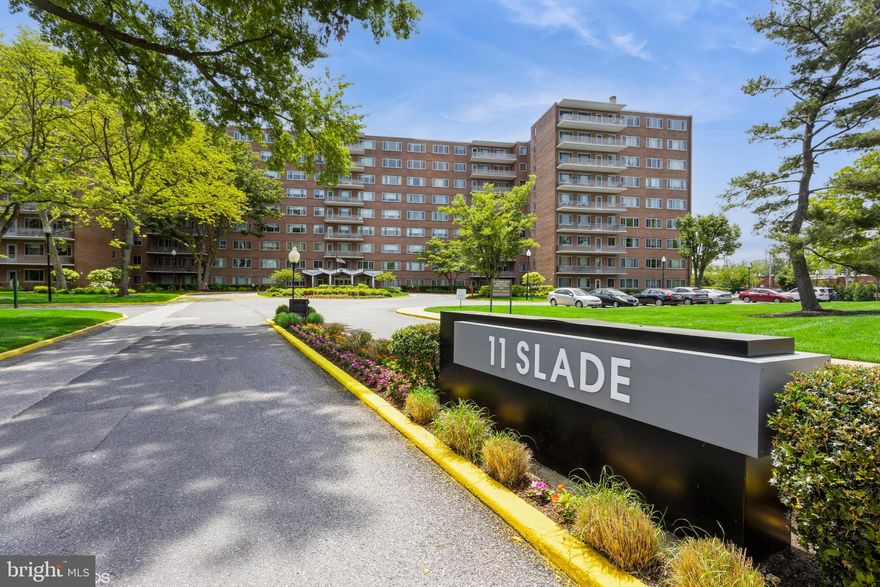 Move right in to this bright, modern apartment with built-in cabinetry & elegant accent lighting throughout.  This unit is freshly painted with dramatic accent walls creating an upscale, classy vibe.  The unit includes a large 160 square-foot balcony with the best view in the building, overlooking the expansive back manicured gardens & beautiful new patio and grill.  The balcony provides ample room for dining, relaxing, and entertaining.  In addition to all of the built-in cabinetry, this unit has multiple large closets throughout, most with interior lighting, providing generous storage. Huge windows with cord-drawn shades and blinds allow natural light to flood the expansive open living room & dining area. The updated kitchen includes a new black stainless Duo-flex double-oven allowing one to cook in one large oven or two smaller ovens with a five-burner cooktop & air-fryer feature; a new black stainless over-range microwave; beautiful new granite countertops; under-cabinet lighting; a new high-end whisper quiet black stainless three-rack dishwasher that pops open when done to ensure complete drying; a new deep stainless sink & faucet with cup washing feature for easy cleaning of dishes; a pantry; and bright white cabinets with new hardware including an area with glass cabinet fronts to display crystal and dishes. This unit offers a large primary bedroom with an ensuite bath with walk-in shower & linen closet.  The secondary bedroom offers unsurpassed versatility with a huge loft-like sliding wall that allows the room to be used as a wide-open den for entertaining or a home office or close the wall to create a tranquil retreat for family or guests. The guest bath off the hall has been renovated with beautiful tilework in the tub/shower including classy accents, a grab bar, and an updated faucet and shower head.  The updated cherry wood vanity includes a sleek single-surface integrated sink and self-closing drawers.  The guest bath includes a bright LED or soothing heat lamp with exhaust fan and timer. A separate personal storage area, gym, community room, and space for an out of-unit freezer are available in the basement.  THIS IS A CO-OP BUILDING - CASH CONTRACTS ONLY.