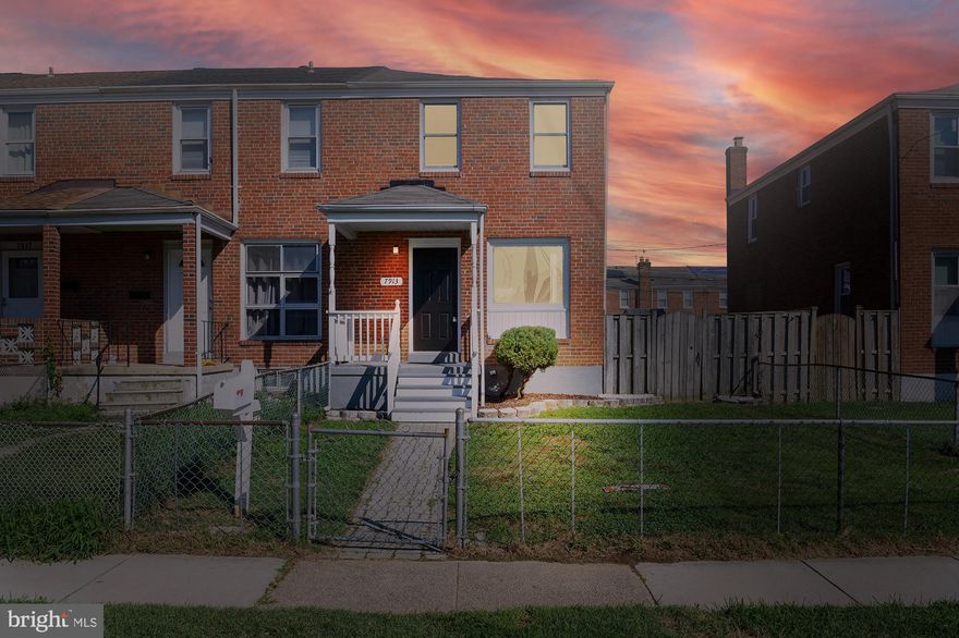 Beautifully renovated end-of-row townhome, located in North Point Village! Home features 3 bedrooms and 2 full baths.  Step inside this bright & spacious first level to discover an open floor plan with luxury vinyl plank flooring that spans the living room, dining area, and kitchen.  Kitchen features white wood cabinets with white quartz countertops!

Head upstairs where you’ll find all three bedrooms and an updated full bathroom.  Retreat to the basement and enjoy the large finished recreation room along with a full bathroom and walk-in shower. There is also a separate laundry area & storage space.  Escape outdoors onto the large deck that overlooks your private fenced in yard, with 2 sheds, and large paved parking pad.

This desirable Dundalk neighborhood is oriented along Oakleigh Cove and features a waterfront park with ball fields and a children’s playground.  Conveniently located near retail and shopping with quick access to 695.  Schedule your showing today!