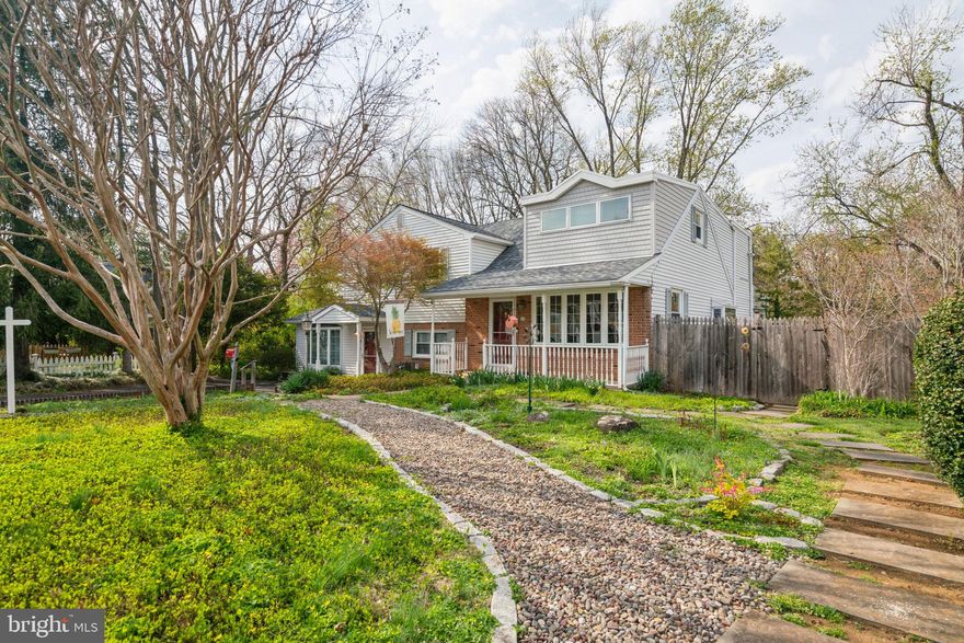 Large well-maintained single family home plus single-story in-law suite, all on a fenced 3/4 acre parcel in the beloved Flourtown Gardens neighborhood. The MAIN HOUSE lives as a 3BR/2.5ba home with two generous primary suites. Step in through the charming front porch into the main living level, featuring hardwood floors, large south-facing bay window, dual pane glass. Dining room with large garden window, connects to the kitchen with peninsula bar seating. The remodeled kitchen features wood shaker cabinets, granite tops, stainless appliances, gas range, under-cabinet lighting, recessed lights, and a sink that overlooks the family room and backyard. Brand new peninsula double-sided fireplace separates dining room from step-down family room, an exceptionally large and versatile space with ease of access to the deck. Upstairs, find three bedrooms and two full baths. Two of the bedrooms live large like primary suites, with abundant walk-in closet storage and organizers. The top-floor bedroom extends the full depth of the house, allowing for both bedroom space and additional space for home office, nursery, hobby area, or any imagined use. In this way the main house lives almost like 4-bedrooms. The GUEST SUITE lives like a 2BR/1ba separate unit, separated from the main house by a large laundry room and ample storage. This suite lives comfortably entirely on ground-level, with living room and bay window and large kitchen-area. The design was considered with accessibility in mind, including wide hallways and doorways, easy entrance to step-in shower, hand railings at discrete but convenient locations, and alarm buttons throughout the unit that ring to the main house in the event of emergency. This suite features two generous bedrooms, with more storage and closet space throughout the unit than you'd expect. Separating the two units sits a few utility rooms, including the large laundry room with wash basin, cabinets, and shelving, extra ice box storage, pool storeroom with mini fridge so wet footprints need not track inside, and abundant walk-in storage. Having this space in between the main house and the guest suite provides excellent separation. Saving the best for last, the LANDSCAPED PARCEL and backyard is the show-stopper. Imagine the large gatherings and pool parties you can host this summer around your in-ground concrete-lined 10ft pool. Ample trex decking, screened in patio, picturesque gazebo, flower gardens, and a grassy yard that expands thousands of square feet to a scenic babbling brook on the other side of the fence. Located in Springfield Township School District, this peaceful suburb of Flourtown sits between Philadelphia and King of Prussia, adjacent to darling Chestnut Hill, with proximate access to major highways and freeways. Enjoy all the conveniences of a central location, plus the peace and quiet of this beloved pocket neighborhood. Book your tour today, and discover why this unique and versatile property is everything you need in a home, and then some!