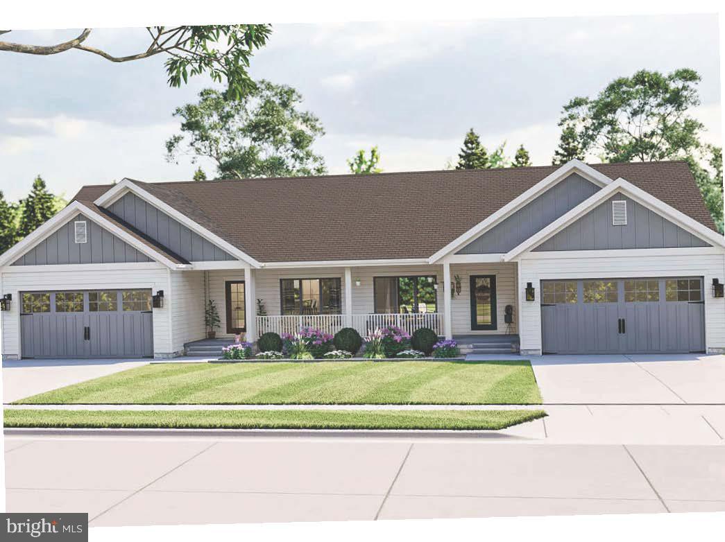 New Construction in progress! This is for one side of the Twin house. Everything is on a single 1st floor level for easily getting around the home. This home is located just outside the boundary of Doylestown borough, only a few minutes away from shopping, restaurants, and entertainment. This beautifully newly built home will have a front porch, single car garage, and back porch that overlooks 10+ acres of reserved land "Carriage Hill Overlook". Construction to be completed around November 2025. *Note - this a Twin home and listing is for one side.