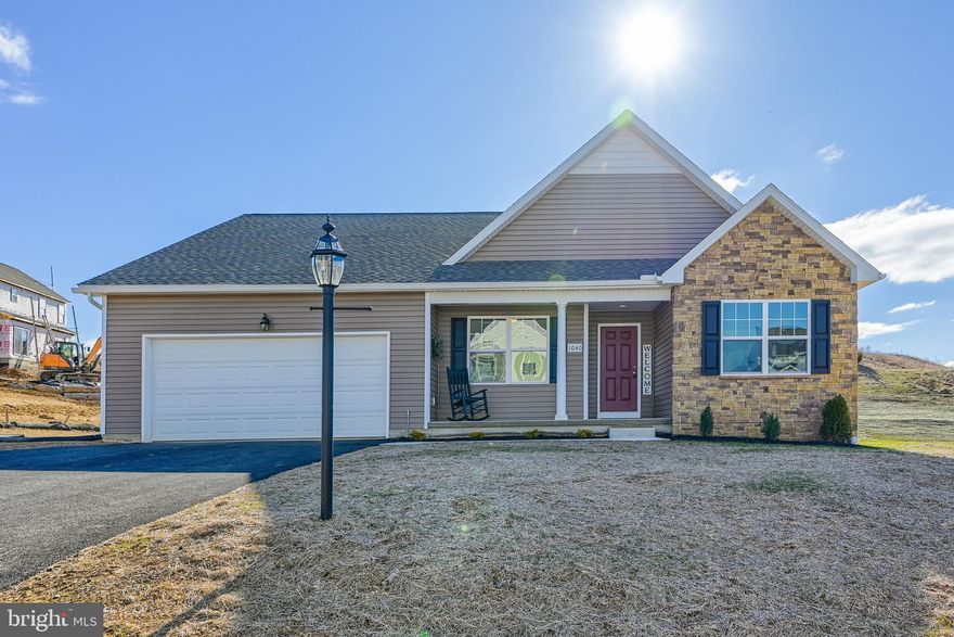 This Brand New 1-story 3 bedroom 2 bath "Berkshire" floor plan checks all the boxes!  From the large open flowing kitchen offering recessed lights, raised panel maple cabinets with crown molding and "soft close hinges and sliders", to the convenience of the master bathroom with double bowl vanity and linen cabinet.  The 1st floor laundry and level driveway are perfect for anyone looking for 1 floor living.  Need extra space...there is an additional sq. ft. in the walk-out basement waiting for your ideas.  Current list price reflects the use of the builders Preferred Lender & Title Company. If buyer elects not to use the preferred lender and title company add $4,500 to purchase price.  This home is a to be built. Before writing offer please contact listing agent.