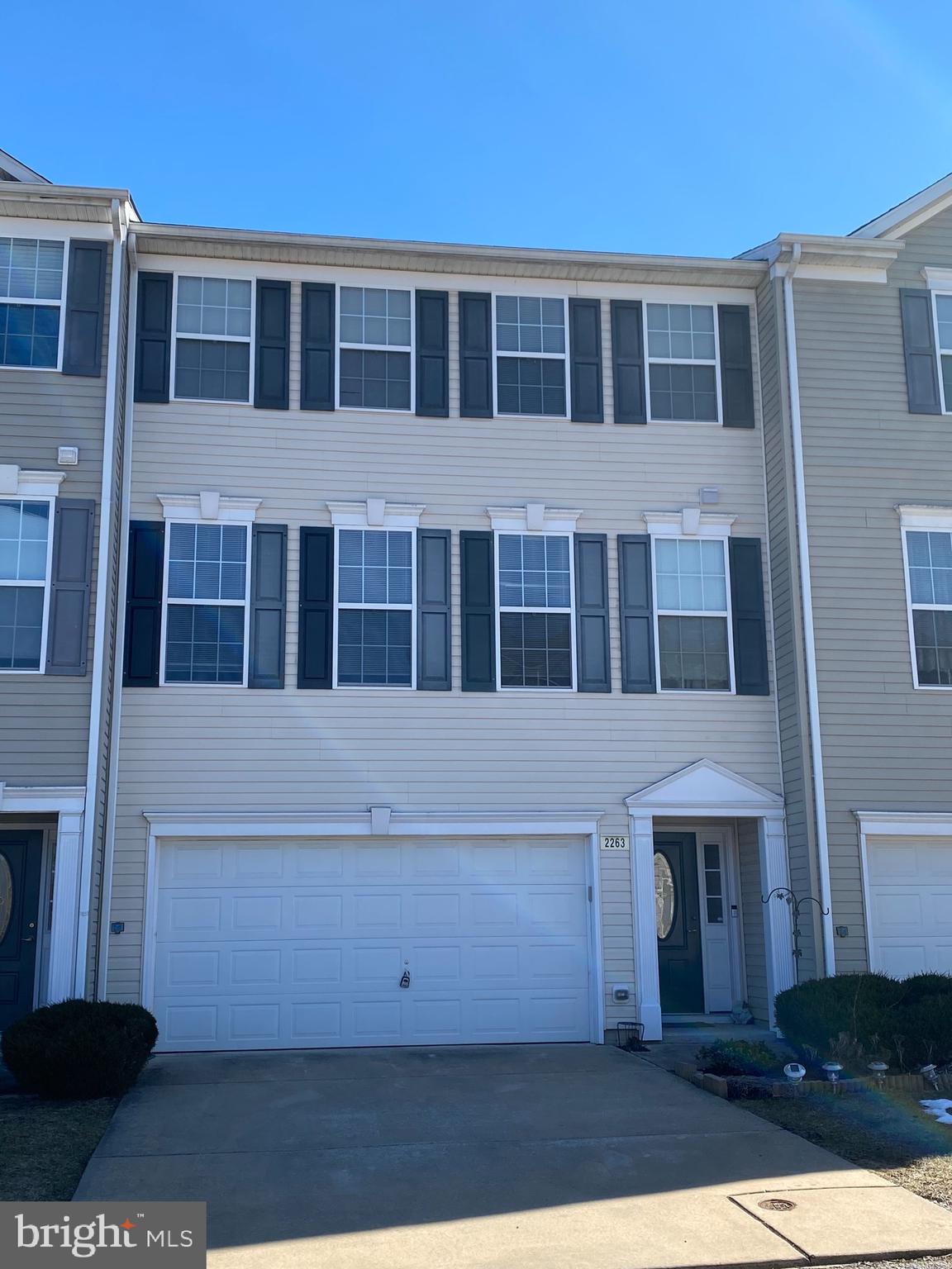 Lovely townhome in Iron Bridge Landing featuring 3 bedrooms and 2 1/2 baths 3 fully finished levels with large eat in kitchen with island spacious dining area large living room with storage and 1/2 bath All bedrooms have nice size closets and tv mounts will be left master bedroom has a large master bath and walk in closet basement is finished with storage area and 1/2 bath roughed in Large deck off kitchen and a 2 car garage.