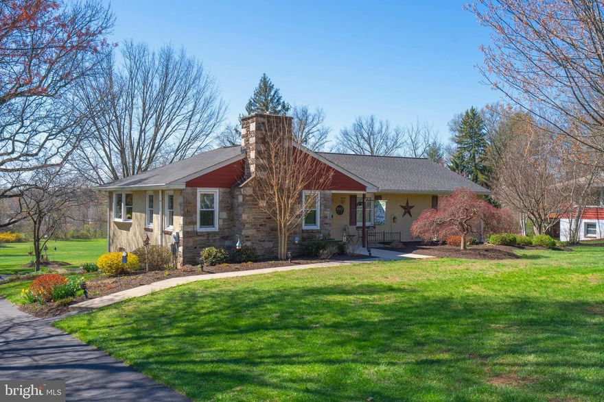 Open House, Friday, May 1st 4:00-6:00 and Sunday, May 3rd 11:00-1:00pm.  Discover the charm of this beautifully updated and well maintained 3-bedroom, 2.5-bathroom raised ranch-style home, nestled on almost an acre  that backs to 4 acres of permanently preserved open space, offering both privacy and a serene backdrop. The open space is connected to and maintained by  Horsham Twp.(Deep Meadow Park).  Step inside to find a spacious living room, recessed lighting,  original hardwood floors and a cozy wood burning fireplace creating a warm ambiance for relaxation.  A formal dining room perfect for gatherings.  The heart of the home boasts a well-appointed updated kitchen equipped with stainless steel appliances, quartz countertops, newer electric stove, under cabinet lighting and plenty of counter space ensuring culinary delights.  Just steps away enjoy the breakfast room, a room full of windows and natural sunlight to enjoy the peacefulness and tranquility of the serene backyard. On this same level are 3 bedrooms with an updated hall bath and an updated primary full bath, (2018).  There is no lack of closets and  pull down stair access to a fully insulated attic, done in 2016. On the lower level is your access to the rear yard, a family room that could also be used as a playroom or office with drop ceiling, high hats and an electric fireplace included.  There is also a powder room and additional storage space that houses the washer and dryer.  Inside access to a 2 car garage plus more storage.   Outside, enjoy the expansive rear yard, ideal for entertaining or simply unwinding in nature. The oversized detached garage is perfect for another car plus work space or storage and a fully floored 2nd level.  The property provides ample storage and parking options. Located in a vibrant community, this home is just minutes from local parks, schools, and essential public services, making it a perfect choice for those seeking convenience and a sense of belonging. Don't miss your chance to make this dream home your own with a new roof with leaf guards (2023), new heater (2020), new AC (2020) upgraded electrical system in 2014 to include transfer box for generator, (portable generator included) providing power to essentials, exterior painted in 2017 with Permatex paint, replaced new stairway in back entry, sunroom and stairwell in 2020. Embrace the lifestyle this exceptional property offers, where comfort meets community in a truly captivating setting.