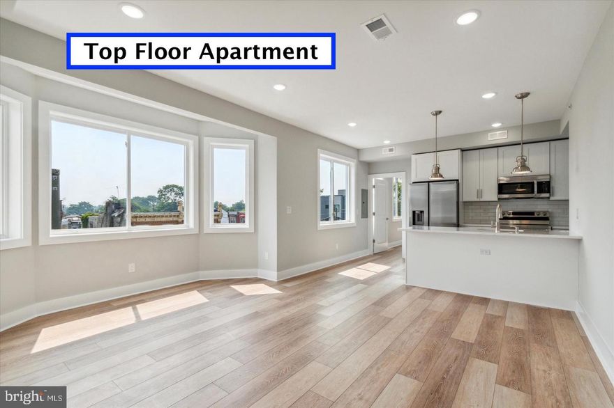 Be sure to request a VIDEO TOUR of the unit and FLOOR PLAN! Don't miss the private and massive roof deck at this stunning 2-bedroom, 1 bathroom apartment in Strawberry Mansion, just steps from Fairmount Park, Brewerytown, the Art Museum, the Philadelphia Zoo, and only a short drive to Temple University and Center City. With quick access to public transportation and the expressway, the location is incredibly convenient. Inside, the living space is filled with sunlight and finished with recessed lighting and hardwood floors. The modern kitchen includes stainless steel appliances, upgraded countertops, an island, and ample cabinet space. The primary bedroom features a walk-in closet, and the large second bedroom is bright and airy with generous windows. Enjoy central air and heating controlled directly from within the unit. Additional highlights include extra-high ceilings, large windows, in-unit washer and dryer, and all-electric appliances to help reduce your carbon footprint. Available for immediate move-in. This one won't last schedule your tour today!Residents are responsible for all utilities. Landlord charges a $50/month fee for water. First month, last month, and one month security deposit due prior to move-in. $50 application fee per applicant.