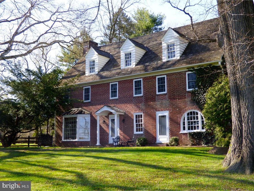 Pennbrook Farm is an exceptional offering at an exceptional value. Amidst thousands of acres of contiguous open space in the heart of Unionville horse country, Pennbrook is a well appointed equestrian estate set on 35 level acres replete with a 24 stall Barn, a three car garage with apartment, a large riding arena, additional outbuildings, 8 fenced paddocks, a picturesque pond and pool. If building an indoor arena is on your wish list, there is plenty of available space. The well maintained and recently updated 18th century Chester County brick farmhouse comprises 6 Bedrooms, 3.1 Baths, a generous Living Room with fireplace and wet bar, Study, formal Dining Room with wonderful pastoral views, new Kitchen with stainless appliances and a spacious Family/Sun Room with access to the in-ground pool. Upstairs is a Master Suite plus five additional Bedrooms (one of which could easily be annexed by the Master Suite). The third floor, with it's two bedrooms, large sitting room, bath and small kitchen can also function as a spacious in-law or au pair suite, or even as a separate apartment. The manicured grounds feature numerous specimen trees, some among the oldest of their variety in Pennsylvania. Local lore has it that the farm name "Pennbrook" hails from William Penn's use of the farm's spring to water his horses while laying out Street Road. Inhabited since the 1700s, Pennbrook has been in the same family for 100 years. The Unionville area is a highly sought after equestrian destination, and is home to numerous equestrians competing at the highest levels, including several Olympians, Hall of Fame race trainers, world class breeders, the famed New Bolton Center, and the renowned Cheshire Fox Hunt. There is no conservation easement on the property. Pennbrook is conveniently located just 5 minutes from Kennett Square and Route 1, 30 minutes from Wilmington, and 45 minutes from Philadelphia.