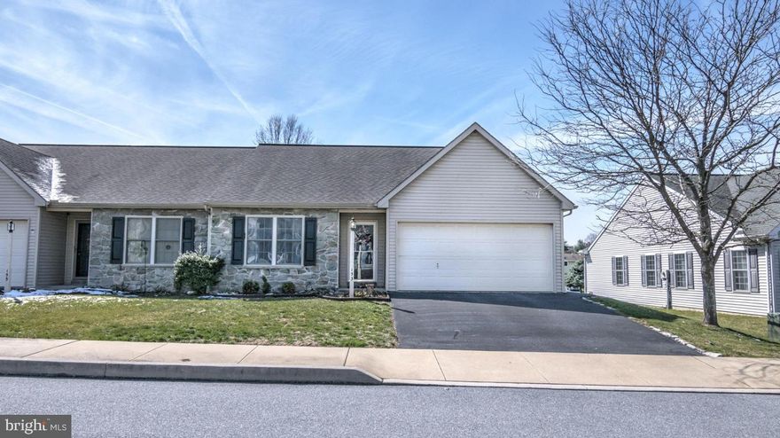 You'll love this open layout on one floor with vaulted ceiling, large kitchen island and beautiful maintenance-free vinyl wood-plank floors.  No HOA and home backs up to a park. Situated on a quiet residential street yet easy access to Rte 222.
