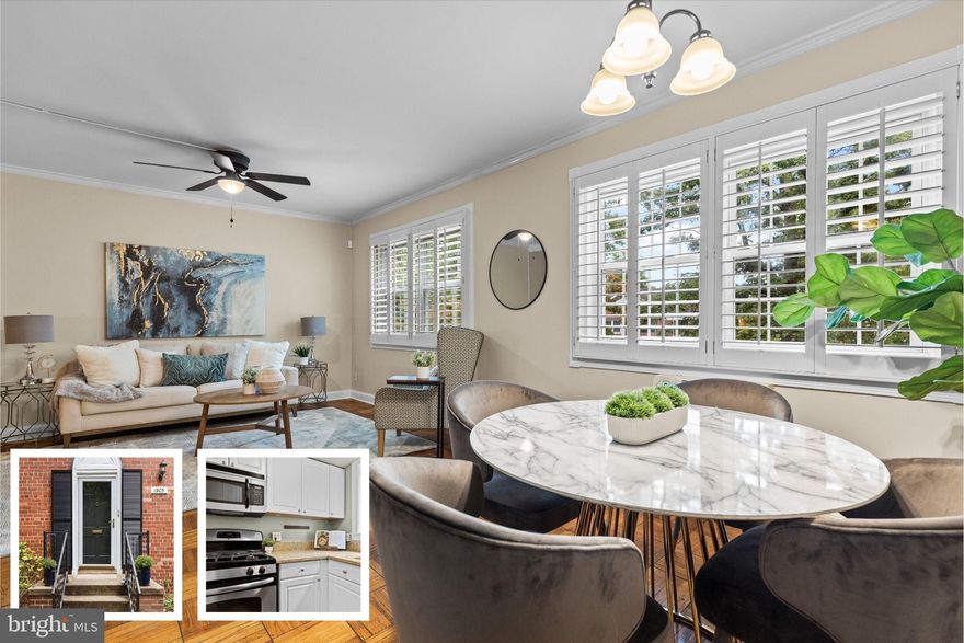 Welcome to this spacious 2-level condo in the Parkfairfax community, just minutes from Metro. Nestled in a quiet section of the community, this 2 bedroom, 1 bath condo lives like a townhouse, with its door directly to the outdoors and a lovely walkway (dog lovers rejoice)!  Finding a 2BR unit under $400k in this community is a rare opportunity!

The living and dining areas are brightened by a wall of windows and enhanced by crown molding. The modern kitchen features granite countertops and stainless steel appliances (gas cooking!), perfect for your culinary endeavors. The primary bedroom provides ample space for even a  king sized bed, ensuring comfort and relaxation. The second bedroom offers views of a tranquil area, ideal for enjoying nature. For your convenience, an in-unit washer and dryer are located upstairs in a spacious closet. 

Enjoy access to a variety of community amenities, including three pools, a fitness center, and courts for tennis, volleyball, pickleball, and basketball. The maintenance yard features car wash bays and kayak storage. Commuting is a breeze on a bus route that leads to the Pentagon Metro Station, plus you’ll have quick access to I-395 and other major commuting roads. Shirlington, Crystal City and HQ2, and Pentagon City are all nearby. Ample on-street parking ensures you and your guests will always find a spot. Plus, you’re just minutes away from the vibrant Shirlington area, known for restaurants, cafes, and shopping, making it easy to enjoy a night out or grab brunch. Don’t miss the chance to own this charming condo that blends historic character with modern amenities.