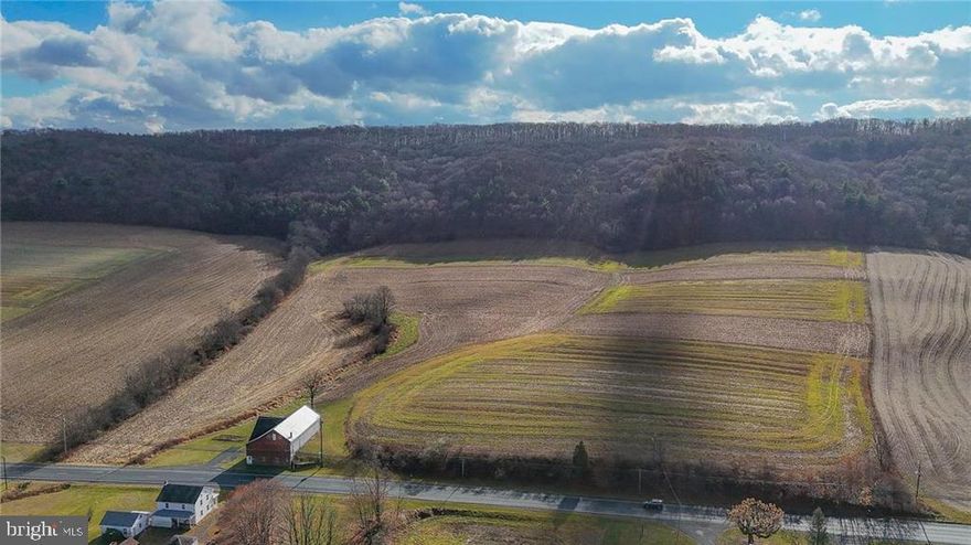 Situated on Route 443 near the mid-point between Tamaqua and Lehighton, this property is ideally set between two rapidly growing areas as well as moments from Route 309 and its access to the Greater Lehigh Valley. At 30 acres, this sale includes areas currently used as farmland and mature woods. The slope of the lot allows for stunning views of the surrounding valley and hills. Taxes on this property are tremendously affordable as it is currently enrolled in the Clean and Green Program. An existing structure offers outdoor access from two levels, with three individual garage doors a bonus on the lower level. This lot can be combined with two adjoining sales which total 81.3 acres and are offered for a total of $757,500.