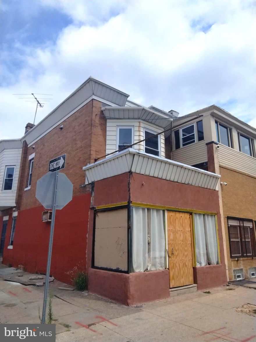 Check out this Mixed used property in need of its finishing touches located in the Southwest Corridor of Philadelphia, which is now being branded as Philadelphia Africatown. This mixed-use property is currently planned as a Storefront w/ two residential apartment units.  The storefront possibilities are endless. Examples could be Daycare, Restuarant, Convenient Store, Hair Store, Home Health Agency, Resource Center, etc. Also, this property could quality for a first-time homebuyer rehab loan. The main construction items have already been installed such as electrical, plumbing (Including fire alarm system), framing, and newer roof. Investors and Entrepreneurs you have the potential to make over $5K per month. Don't let this business opportunity pass by you come check it out today.