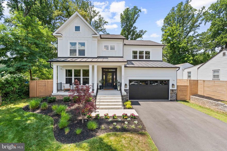 Welcome to an exquisite residence in Falls Church, masterfully crafted by renowned builder Evergreen Homes and meticulously enhanced by the current owners. This home exudes the charm of a model home, boasting impeccable finishes and thoughtful upgrades that elevate it to the next level. Tall ceilings and an open layout create an airy and inviting atmosphere, bathed in natural light from large windows. The gourmet chef’s kitchen features a spacious island, ample cabinet and counter space, a large walk-in pantry, and upgraded quartz countertops. Perfect for culinary enthusiasts, with gas cooking and top-of-the-line appliances. The kitchen opens directly to a beautifully landscaped backyard oasis, ideal for entertaining or relaxing. Extensively landscaped with hardscaping, a new shed, a patio, and a gazebo equipped with lights, a fan, and a projector. Enjoy a gas fire pit with seating, a gas hookup for an outdoor kitchen, and a decorative stone retaining wall. Perfect for playing, dining, lounging, outdoor movies, and entertaining. Fully fenced for the safety of children and pets. An open informal dining room flows into a beautiful living room featuring a cozy gas fireplace. The spacious primary suite offers double sinks, a large shower, a linen closet, and two separate walk-in closets. Additional large bedrooms and modern bathrooms provide comfort and style for family and guests. The finished basement is an entertainment hub with a pre-wired movie room with soundproofing, an office with built-in storage, a family room, and a guest suite with a full bath. An installed alarm system ensures peace of mind. Additional upgrades include hardwood floors, upgraded window blinds, designer paint, custom built-ins, a wine cooler, and more. Nestled on a secluded and quiet street yet centrally located in bustling Falls Church, close to McLean, HWY66, numerous restaurants, and high-end shopping. Experience the perfect blend of luxury, comfort, and convenience in this exceptional Falls Church home. Schedule a viewing today and make it yours!
