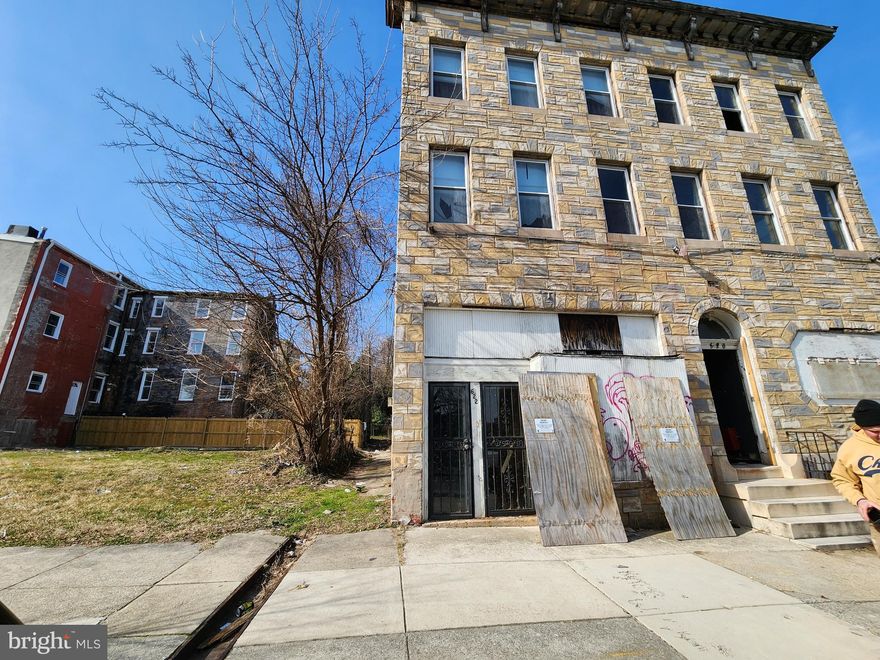 ONLINE AUCTION: Bidding begins 4/23/2024 @ 10:00 AM. Bidding ends 4/25/2024 @ 11:40 AM. List Price is Suggested Opening Bid. Deposit: $10,000.

BEING SOLD TOGETHER WITH 620 DOLPHIN ST

These two adjoining 3-story townhomes are located in the Upton area, just minutes away from Lexington Market, UMMC Midtown Campus, Upton Metro Station, the University of Baltimore, Harlem Square Park, and the Baltimore Symphony Orchestra. They offer convenient access to major traffic arteries, including Martin Luther King Jr. Blvd and W Franklin St. Currently, both properties are vacant shells and in need of total renovation.
