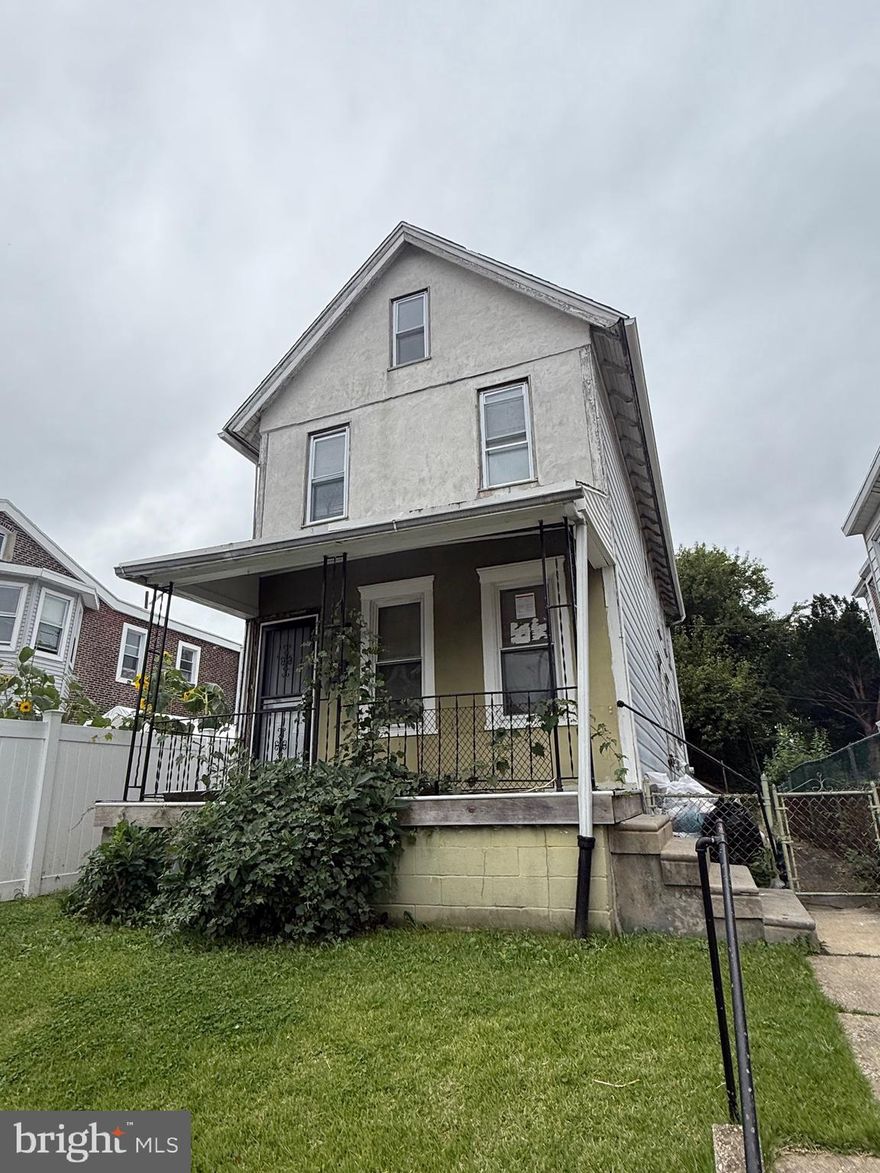 Welcome to 308 W Grange Avenue, the only single family home on the block and a rare opportunity for a buyer or investor ready to take on a full renovation project. This 4  bedroom, 1 bathroom property is being sold as is and requires extensive work throughout, making it ideal for someone with vision and determination to bring it back to life. Whether you're looking to restore and live in it or renovate for resale, this property offers great potential. Please proceed with caution during showings due to the home's current condition.