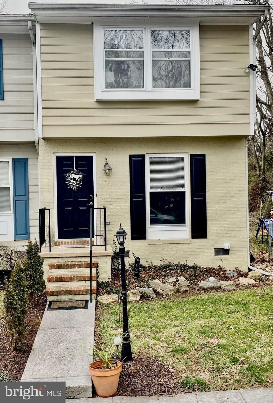 If you are looking for the most adorable end unit row-home (of only 5) set on the end of the road with a tree line buffer all around, you have found it. The home has been upgraded and painted. The back yard has a small fence for your fur babies and the side yard is nicely landscaped with perennials. Quiet street and off street parking for this 2BR 1.5 BA. Great starter home.  Schedule your showing now! Professional pics coming soon.