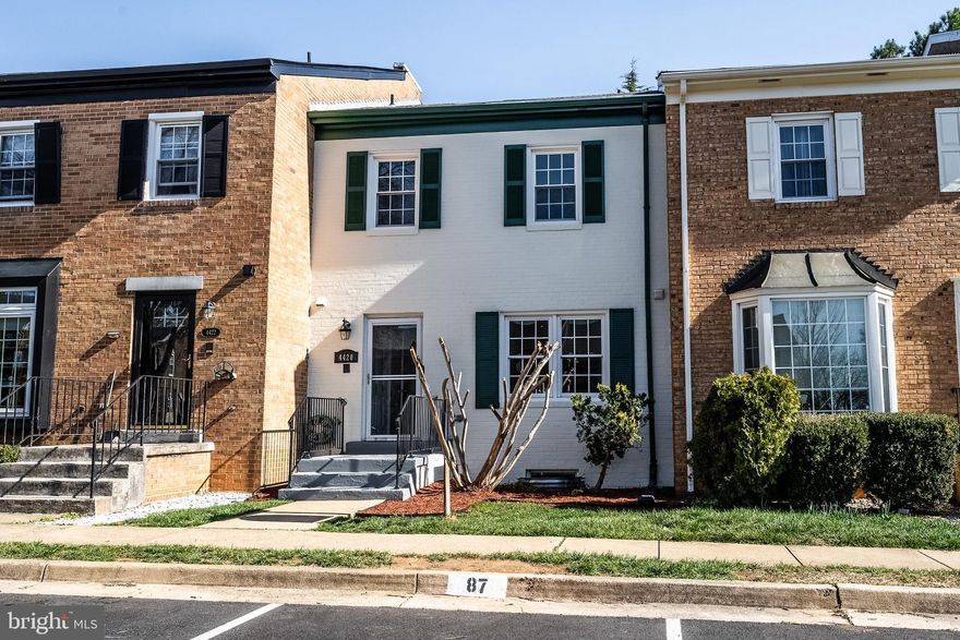 Location... Location! 20 minutes from DC. 3BR 3.5BA Brick townhome, newly painted and new carpet. The home has 6 levels and just goes on and on affording so many great living options.  The kitchen features 42" cabinets, granite countertops, stainless steel appliances, and tile floors. Steps away is the Formal Dining Room and separate Living Room. The private Primary Suite is on the upper level. Step into your serene bedroom with 2 closets and private bath. Don't miss the view out the window of the beautiful pines that line the open area behind the home. Family Room has wood burning fire place. The perfect place to relax and rejuvenate. On the lowest level is the Office. Close but not too close for some quiet work time. Or maybe it is your Yoga Room / Gym.  Large Laundry and Utility Room, and a storage closet. Assigned parking space and plenty of parking for visitors. Adjacent to the neighborhood is the Mason District Dog Park, and the sprawling Mason District Park. There is a walking and bike path to Pinecrest Plaza (Home Depot, Cold Stone, Capital Cigar, Starbucks, Lidl, Akeno Sushi Bar, Taco Rock, and more). 395, 495, a commuter bus stop at the neighborhood entrance, and proximity to The Pentagon and Old Town provide great conveniences. With the unique flow, smart, recent updates, and a desired location, you need to see this home!