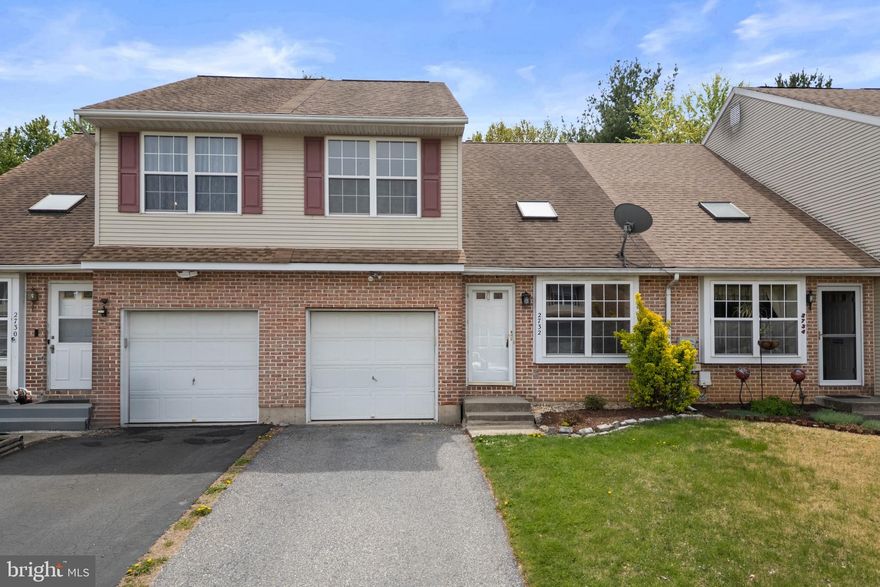 Lovely townhome that has been well maintained. This home has had a nice refresh with all new carpeting throughout  and has been freshly painted. Walking into the Living Room you can appreciate the vaulted ceilings and the abundance of natural light through the double window and skylight. Open floorplan with a combination Living/Dining Room, that flows into your Kitchen area. The Kitchen has plenty of cabinet storage with sturdy all wood cabinets, double bowl sink, ceramic tile floor and open to the Breakfast Room.  To finish the first floor you have a Laundry Rm, updated Powder Room with new ceramic tile flooring, new toilet, and new vanity top and faucet. Updated 6 panel white doors throughout.  Upstairs the Primary Bedroom has a walk in closet and full bathroom,  with updated vanity. Two other Bedrooms are generous sizes, with an additional full Bathroom. Pull down stairs to attic access. If you are still looking for a little more square footage you will love this finished Basement, Adding approximately 500 sq ft! The new carpet runs throughout, recessed lighting, and you still have plenty of storage area. Outside of the home you have a paver patio to enjoy your morning coffee overlooking the Backyard. One car attached garage with opener.  No homeowners association.