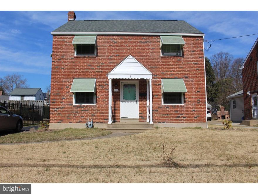 This is a solid brick colonial located on a large lot.  With a large backyard, 2+ car driveway, oversized 2 car detached garage.  Hardwood floors throughout, updated kitchen and bathrooms and a full basement with laundry.