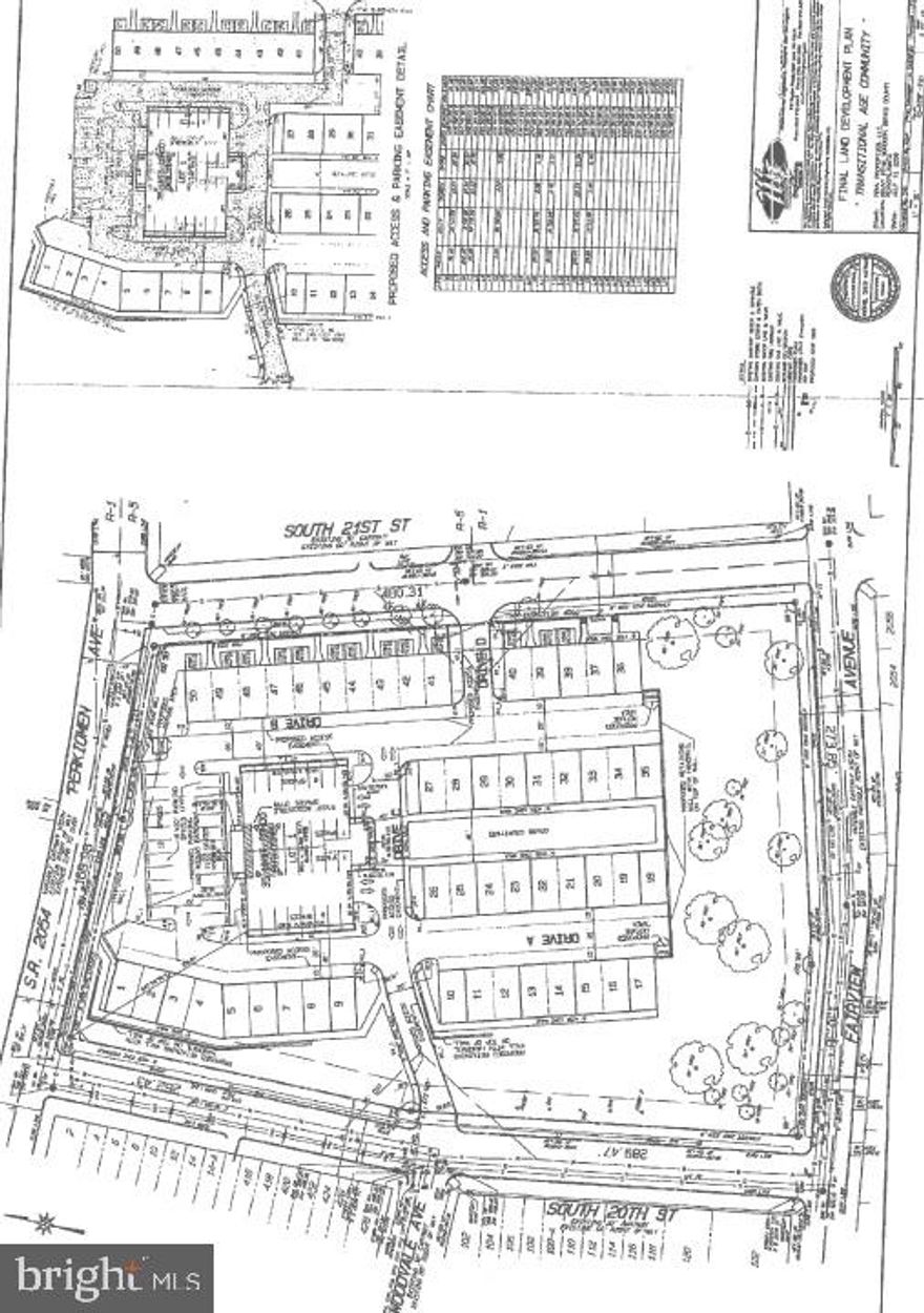 The Project consists of fifty (50) townhome lots situated in the borough of Mt. Penn Berks County, PA. Address is 2000 Perkiomen Avenue, Reading,PA, 19606. Antietam School District. Project is part of an approved subdivision, recorded in Berks County records plan #2019018372 recorded on September 10, 2010, as a Transitional Age Community. Townhouses not required to be age restricted. The present owner was required to submit a revised NPDES permit application for E& S Control to the County Of Berks to comply with revised permit standards and regulations since more than 5 years had elapsed from the original plan being approved. Owner has submitted the revised plan and it has been approved by the County of Berks. The project has significant improvements installed by original owner consisting, among other items, of driveways, entrances, electric lines, water and sewer lines and E& S controls. DEP approved module for 85 units, 35 of which consist of separately deeded condominium project. New owner will be responsible for water permit fees to municipal authority of Mt Penn. New owner will be required to enter into Improvements agreement with Borough for the remaining work. Borough will also require Home Owners Agreement (HOA) for future maintenance to be submitted for Borough approval and recorded in Berks County records. E& S Plans available for inspection.