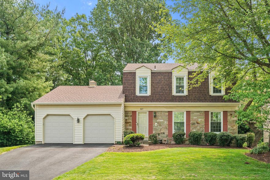 Great home in Kingston Chase backing to mature trees along protected creek!  Upgrades include hardwood floors throughout main and upper floors, with ceramic tile bathrooms and laminate flooring in rec room downstairs!  Spacious home offers thoughtful touches like step-down to sunken living between the kitchen and home office!  Granite kitchen features stainless appliances, island with breakfast bar, and living room with real wood-burning fireplace!  Windows across the rear of the home bring in fantastic views of the mature trees and you can soak in the scenery from the large wooden deck!  Fully finished basement offers wide open recreation/game room with wet bar and cabinets, full bathroom, and French doors with level walk-out to rear concrete patio!  Property includes inground irrigation system and gutter leaf covers.  New roof (2016) and dishwasher (2019).  Home is primarily electric but natural gas was run to the kitchen specifically for a gas stove!  Winterwood Place is not a through street, with the only traffic being the homeowners on Winterwood Ct, a newer extension off the cul-de-sac.   Wonderful, welcoming, low-cost HOA with community clubhouse, swimming pool, tennis court, and playground!