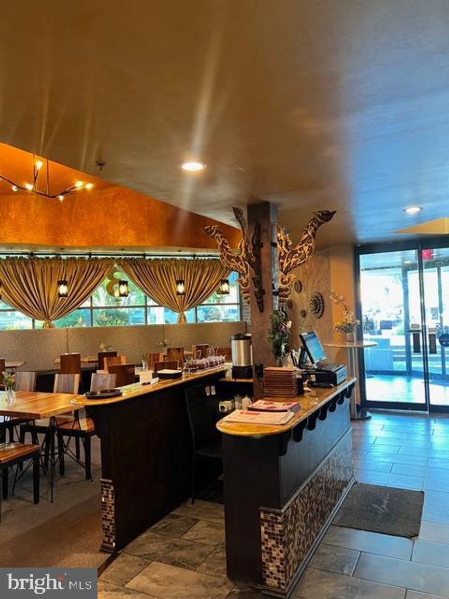 ** Please Do  Not Bother Staff/Employees!   Do Not Try to Contact Owners Directly! ** -Beautifully built-out Thai Restaurant in the heart of Fairfax City.
-You may keep the concept or turn it into a buffet/banquet restaurant.
-6,500 sq/ft and rent is $10,500/mo.
-Great location in a busy street in Fairfax 
-Currently operating under absentee ownership
-Contact the listing agent for more details
-***PLS DO NOT DISTURB STAFF NOR SHOW WITHOUT AN APPT***. Please Be Very Confidential!!  Must!!