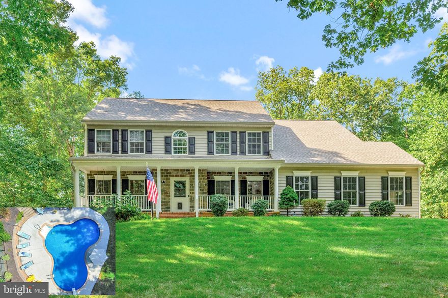 Welcome to your dream home in Magnolia Woods! This stunning residence is the epitome of modern luxury and comfort, offering an array of features that will truly make you feel like you've found your forever home. Located on a corner lot in a friendly, mature neighborhood with no HOA, this is the perfect place for families and individuals seeking a serene yet convenient lifestyle. As you step inside, you'll be greeted by an inviting open floor plan complemented by beautiful wood floors that flow seamlessly throughout the entire home. The attention to detail is evident in the extensive trim work that adds a touch of elegance to every room. The heart of the home is the beautifully upgraded gourmet kitchen with double oven, which boasts granite countertops, maple cabinets, a large island, and a custom backsplash. Whether you're a seasoned chef or simply enjoy the art of cooking, this kitchen will exceed your expectations. Sunlight streams into the bright sun-room, leading to a spacious deck that overlooks your own private paradise—a pristine in-ground Heated saltwater pool that accommodates swimming, basketball, and diving board simultaneously, It has underwater LED color programmable lights,  with a custom built pool house (with electric), all sprawling a lot spanning over 3 acres. Imagine the summer days spent lounging by the pool, hosting BBQs, and enjoying the privacy and tranquility of this exceptional property. Retreat to the spacious master suite, featuring a walk-in closet, with attached and climate-controlled attic space, along with an upgraded owner's bathroom. With a total of 5 bedrooms and 4 full bathrooms, this home offers ample space for family and guests. You'll also find a custom bath and a large workshop in the partially finished walkout basement, adding even more versatility to this remarkable property. The roof was newly updated just a few years ago, providing you with peace of mind and ensuring years of worry-free living. For the adventurous spirits, there's even a zip line, adding an element of fun for all ages, along with the security of an invisible fence and security system to keep your human and furry family safe. This is not just a house; it's a place where cherished memories will be made, where comfort meets sophistication, and where you'll truly feel at home. Don't miss out on the opportunity to call this remarkable property your own. Welcome home!