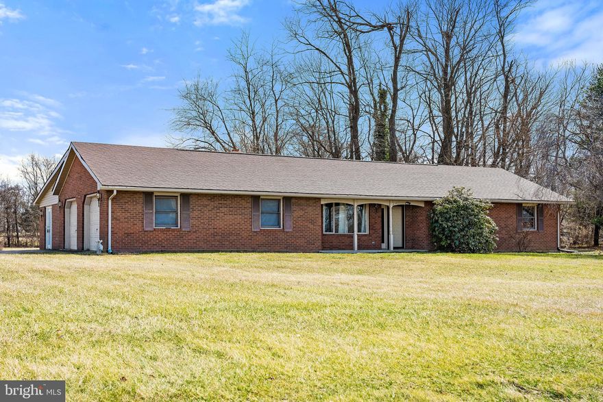 One level living with sunroom, 2-car attached garage and 4-car detached garage located on 2.06 acres just minutes from I-81.  Open floor plan. Ready for immediate move in.  Being sold As Is.