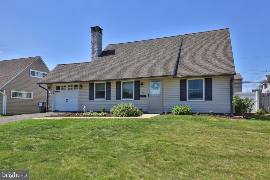 Welcome to 19 Parkside Circle! This bright and spacious 4-bedroom, 2-bath Cape has been meticulously updated, blending modern elegance with timeless charm. Step inside to discover gleaming newer Luxury Vinyl Plank flooring and an open, airy layout perfect for today’s lifestyle.

The heart of the home is the stunning updated kitchen, featuring granite countertops, a chic subway tile backsplash, and custom shaker cabinetry. A slider off the kitchen leads to the floating deck, ideal for entertaining or relaxing in the expansive, privacy-fenced backyard. The white brick fireplace in the living room adds a touch of sophistication, creating a cozy focal point.

Two beautifully appointed bedrooms on the main level and two upstairs offer flexibility and space for all. Both bathrooms have been stylishly updated, ensuring comfort and convenience. Additional highlights include a large laundry room, newer windows, a new HVAC system with central air, and a new hot water heater for year-round efficiency.

Outside, the large, fenced yard provides ample space for play or gardening, while the one-car garage offers plenty of storage. Sewer Line replaced in 2015.

Commuters will appreciate the easy access to I-95 and train stations for commuting to Philadelphia, NYC, and Princeton. While enjoying all of the charms of Bucks County living-- Award-winning restaurants, shopping, and State Parks and surrounding communities

This move-in-ready gem combines modern upgrades with classic appeal, making 19 Parkside a must-see!