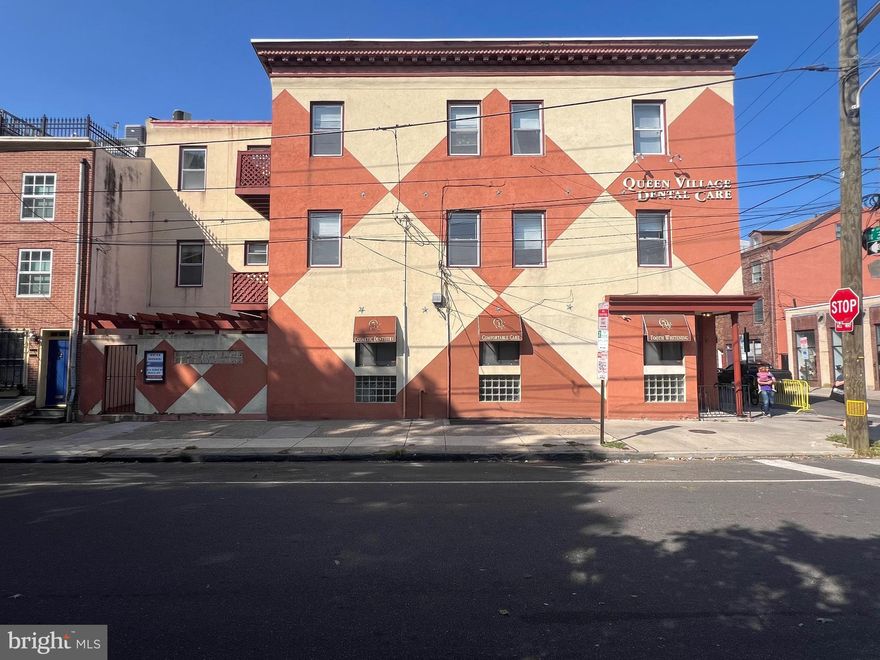 Ground floor retail space available for lease at the corner of 3rd & Bainbridge St in Queen Village. 
1,439 +/- SF ground floor retail space plus private courtyard.  Located at the corner of 3rd & Bainbridge Streets in Queen Village. Possible entrance at the corner or through the courtyard plus use of lower level. Close proximity to iconic South Street. Most recently a dental practice for 30 years. Frontage: 23’ on S 3rd St and 63’ on Bainbridge St. Queen Village is a charming neighborhood where colonial houses mingle with innovative dining spots and shopping districts, as well as art galleries, sundries and hip eateries along Fabric Row.