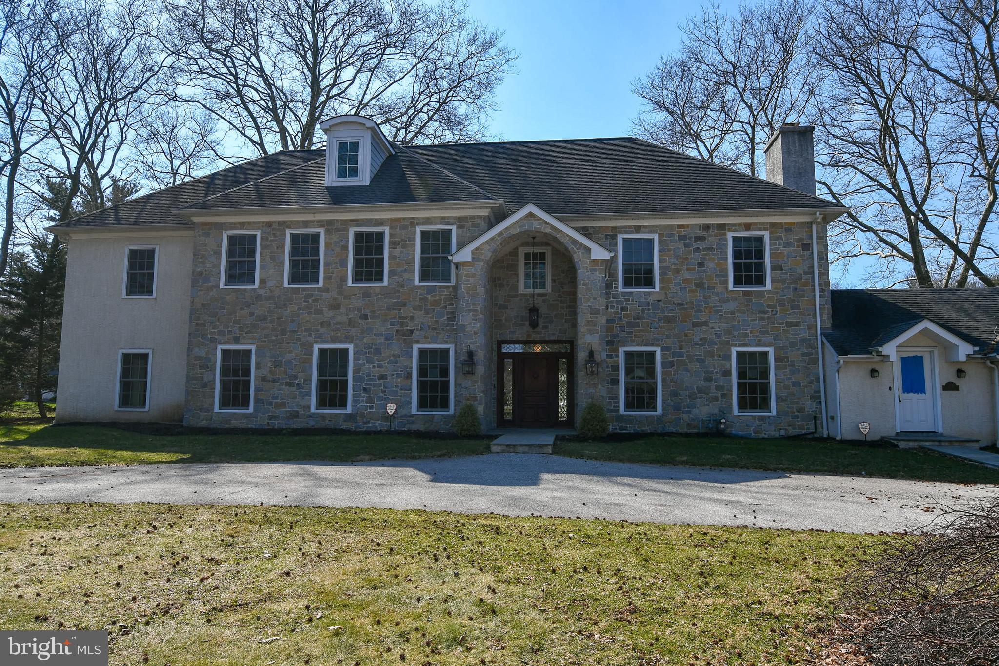 Gorgeous Gladwyne Estate home located on a quiet street across from Philadelphia Country Club. Home has a beautiful stone front with 2 story entryway and impressive front door that opens to the foyer. Large dining room with fireplace and chandelier and an equally large living room both boast crown moulding, hardwood flooring and deep carriage style windows and recessed lighting. The chef's kitchen in the back has radiant tile flooring, a large island with prep sink, Wolf 6 burner with griddle Gas Stove and Wolf Convection built in oven, subzero refrigerator and freezer, microwave, 2 Miele dishwashers, a wine refrigerator, pot filler, tons of custom built in cabinets for storage and lots of counter space for prepping. Huge windows over the sink allow you to look out over the pristeen back yard and keep the kitchen bright and cheery. Patio doors open to the back yard and an additional door off the kitchen leads to a patio area perfectly located for the grill . A pantry area with an incredible amount of storage area for pantry items and other small appliances doubles with the mudroom and is located off the kitchen area as well as the attached garage. A half bath is located on this side of the home for added convenience. The opposite side of the home offers a private office space and an additional room that could be used as a first floor bedroom/ guestroom ( with space to add a bathroom ) or additional living or office space. The private office has a room ventilation system. Upstairs the primary bedroom has tray ceiling with lighting, 2 walk in dressing closets with tons of space for even the biggest shoe collector and an attached bathroom with double vanity, makeup area, personal sized refrigerator, large walk in shower with bench area and private toilet room. 3 additional bedrooms are on this level and each have attached private bathrooms and walk in closets. The large laundry room with sink and folding and ironing area completes the second level. The third level of this home has a large open area that could be used as a media room/ game room or family room space. A second space can be closed and used as a private office, hobby room or at home schooling space. The possibilities here are endless! This home offers enough space for everyone in the family to spread out. There is also a semi finished basement that could be done for even more space or storage. Whole house generator also comes with this one, so never worry about losing power during a storm again.
This home is conveniently located to give you quick access to the major roads to Philadelphia and more. This home has a lot to offer and is a must see .