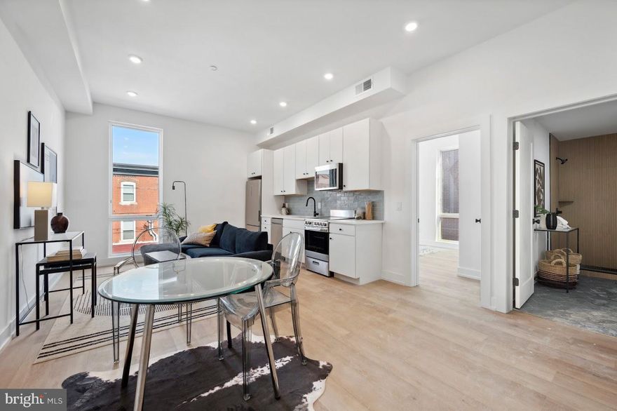 Discover Theater Row, a brand-new luxury apartment community in the heart of Port Richmond, Philadelphia. This four-story, elevator-accessible building features 31 thoughtfully designed units with modern finishes, unique architectural details, and an emphasis on clean, minimal design.

Building Highlights:
-Roof deck with unobstructed skyline views
-Secure entry with 24-hour surveillance and keyless access
-State-of-the-art fitness center
-Optional parking (uncovered $100/mo, first-come, first-serve)
-Bike storage
-Professional landscaping by Apiary Design
-Pet-friendly community

Apartment Features:
-1- and 2-bedroom floor plans with open layouts
-Quartz countertops & white cabinetry
-Stainless steel appliances with tile backsplashes & garbage disposals
-Decorative pendant lighting
-In-unit washer & dryer
-Spacious bathrooms with tasteful tile flooring, storage vanities, black Delta fixtures, and stylish mirrors

Location:
Enjoy the convenience of Port Richmond, with close access to public transportation and quick commutes to Center City, University City, and beyond. Minutes from I-95. The neighborhood offers a blend of community charm with easy access to shopping, dining, and Philadelphia’s best amenities.

Leasing Details:
-1 BD units starting at $1,399/mo
-2 BD units starting at $1,499/mo
-First, last, and security due at move-in
-$50 application fee per applicant
-$45/mo flat water fee

Photos are of a similar unit!

✨ Don’t miss your chance to live in Theater Row – a one-of-a-kind building designed for modern Philadelphia living! Schedule your showing today.