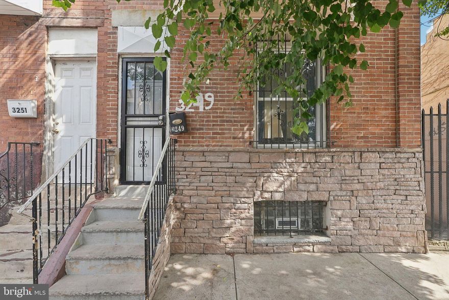 Welcome to 3249 Jasper Street - a spacious, end-unit townhome offering a unique blend of size, value, and opportunity in the rapidly evolving Harrowgate section of Philadelphia.

This well-proportioned 3-bedroom, 1-bath home stands out with its extra width and natural light, thanks to its end-unit placement. The first floor features a traditional layout with a bright living room, dining area, and an efficient kitchen ready for your personal touch. Upstairs, you'll find three generously sized bedrooms, all with ample closet space, and a full bath.

Downstairs, the full unfinished basement offers plenty of storage or potential for additional living space. Out back, enjoy a private, fenced rear yard - a rare find in the city at this price point.

Location Perks:
Just minutes from Kensington Ave shopping corridors, Frankford Transit Station (Market-Frankford Line) for easy access to Center City, and I-95, making commuting a breeze. Around the corner from the growing Coral Street Arts House District, Greensgrow Farms, and local cafes and food markets, this is a smart spot for both residents and investors watching the area's revitalization.

Unit is occupied. 1yr lease in place. Property could potentially be delivered vacant - perfect for those looking to owner-occupy or update and reposition with own lease terms.

Whether you're a first-time buyer looking for value or an investor eyeing long-term upside, this is one worth your attention.

*New 1yr lease signed for September 2025. $1300/month. Great investment opportunity*