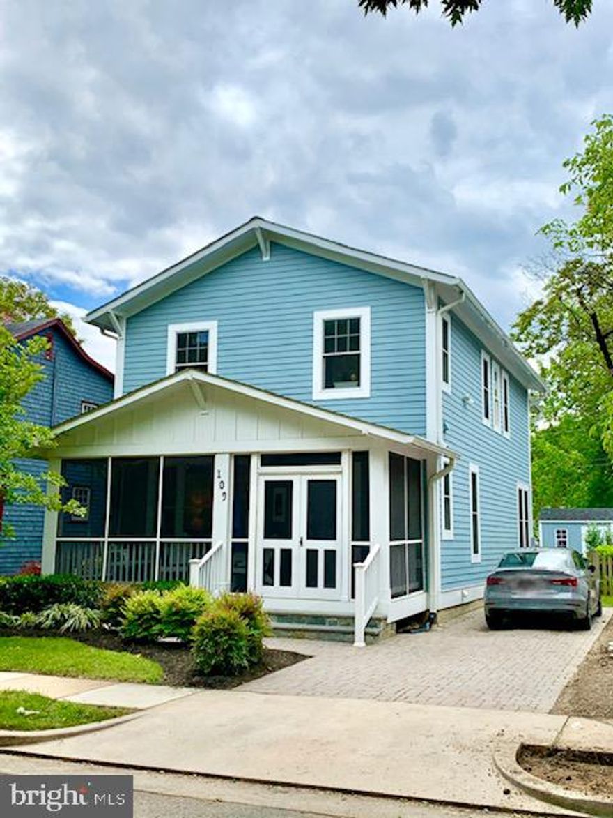 Stunning Rosemont home on a quintessential, tree-lined street steps from Old Town Alexandria. Walk through the adorable front screened in porch before opening the door to the formal living space. Pass the main floor half bath and formal dining room to the open kitchen & family room. Complete with a huge island, breakfast nook, new quartz countertops, stainless appliances, gas fireplace & custom built-ins. Custom pantry was recently installed in the kitchen for additional storage. Let the breeze and sunshine in through your double french doors that leads out to the spacious and well maintained fenced in back yard with storage shed. Find a convenient upper level laundry room and brand new hardwoods in each bedroom. The master suite boasts tons of space, closet storage, and large master bath attached. Downstairs is the finished lower level with high ceilings, brand new carpet, perfect in-law suite & ample storage. High-end, custom built-in shelves and credenza make for a comfortable home office. Screened front porch, fenced backyard with patio, gardens & off-street parking. Just blocks to Braddock Street Metro and all that Old Town has to offer!