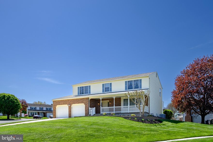 Lovingly Maintained Custom Home on Spacious 1/3 acre Corner Lot.  Built and meticulously cared for by the original owners, this home was thoughtfully designed in collaboration with the builder to be 2 feet wider and longer than similar models—resulting in a more open and functional layout throughout.  
The new stonework in front  and lush yard gives the home standout curb appeal.  INTERIOR Highlights:  Kitchen remodeled within the last 5 years with granite countertops, island, ample cabinetry, and updated appliances.  Just off the kitchen is the relaxing sunroom with inside access to the 3rd garage bay and grilling deck.  Main level family room features a wood-burning fireplace  (cleaned, repointed, and new crown).  Spacious primary bedroom includes a remodeled walk-in shower with seat, grab bars, and leg rest, plus a double sink, private toilet closet and walk-in closet with built ins.  The 2nd full bath on the upper level also has a double sink vanity and toilet closet.   BONUS upper-level laundry with a new washer.      Third garage bay is perfect for hobbies and extra storage.  The finished lower level includes a convenient half bath, wet bar, and a spacious open area—perfect for a home theater, game room, or any entertainment setup you envision.  Flat roof over side garage and sunroom new in 2023.  EXTRAS/INCLUSIONS: Pool table with accessories  - Ping pong table (fits over pool table) - Gas grill - Lawn tools (optional for buyer) - air compressor in garage,.  Don’t miss this rare opportunity to own a truly one-of-a-kind home in the desirable neighborhood of Hunters Run!