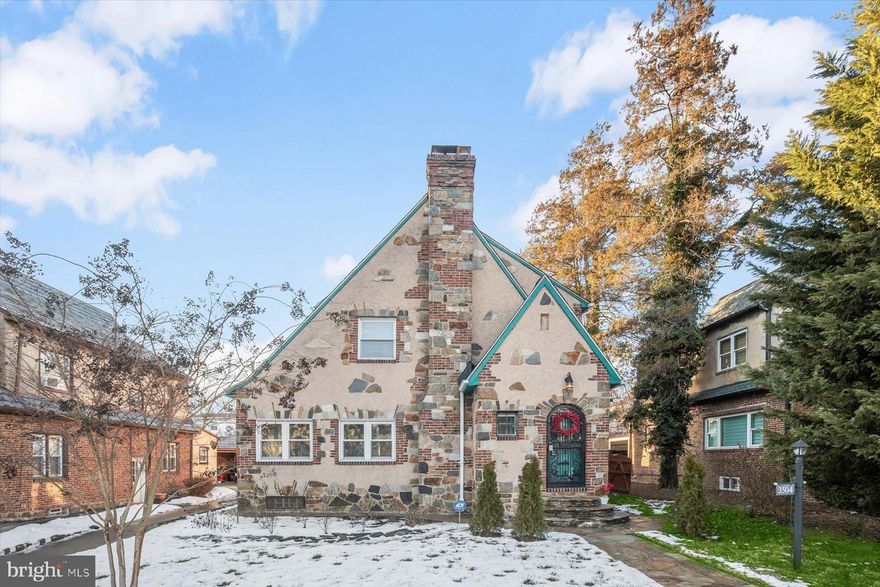 Old world charm meets new in this rare classic 3 bedroom 3 bath Tudor home with 2 car detached garage in the highly sought after Ashburton neighborhood. Lots of natural light plus new electrical, plumbing, roof and driveway. Gleaming hardwood flooring throughout main level living room with wood burning stone surround fireplace, dining room, sun room and kitchen. Kitchen has S.S. appliances, gas stove, wine fridge, granite countertops and backsplash. 2 bedrooms on upper level. 1 full bath in primary bedroom and 1 off of hallway plus lots of attic storage. Finished lower level has rec room, wood burning stone surround fireplace, 1 bedroom, full bath and washer/dryer. Fully landscaped with fenced backyard, lovely gazebo and rear porch. Sale of living room, dining room and kitchen furniture is negotiable. Must see!!!