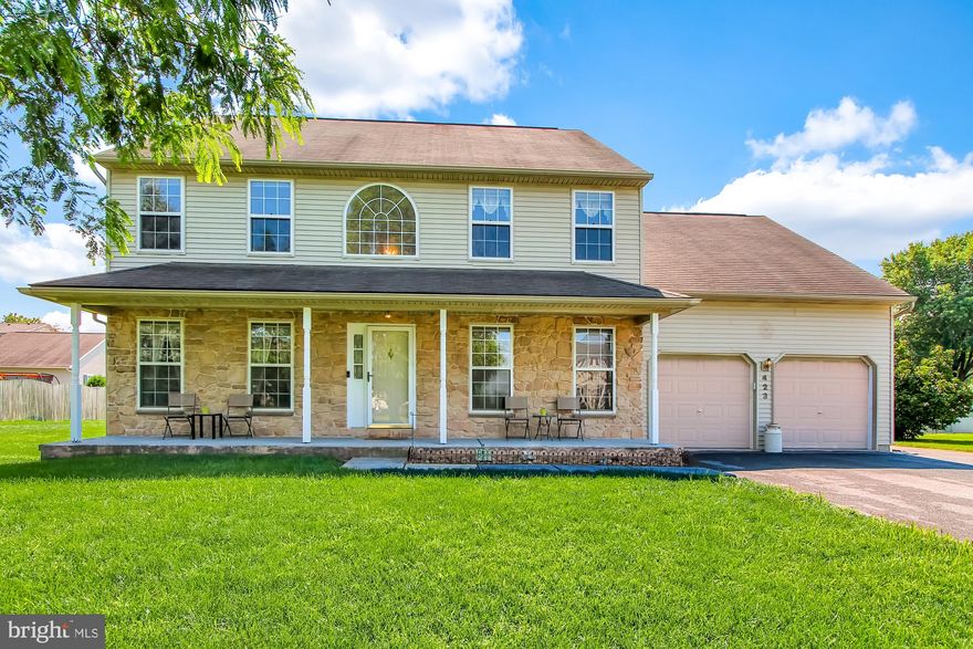 Come and see this well-priced 2-story home that is perfectly situated on a flat .35 acre lot in Fleetwood School District! Inside, the 2-story center hall foyer is bright and spacious. The open-concept floorplan has a large kitchen with an island, and a breakfast area with a bump out upgrade and three windows.  The kitchen flows nicely into the family room which is complete with a gas fireplace and accent wall. The dedicated office has plenty of room, and a window that opens up to the rest of the house.  A formal dining room and pretty powder room complete the first floor. Upstairs you will find a big master bedroom suite with walk-in closets and a double vanity master bath. There is also a convenient laundry on the second floor, as well as a full hall bathroom, and three additional nicely-sized bedrooms. Downstairs in the unfinished basement, you will find a tankless water heater, and plenty of room for storage.  Outside you will love the easy to maintain flat and usable backyard, the back deck, and the shed. And did I mention the big front porch or the 2-car garage? Call to schedule your private showing today!