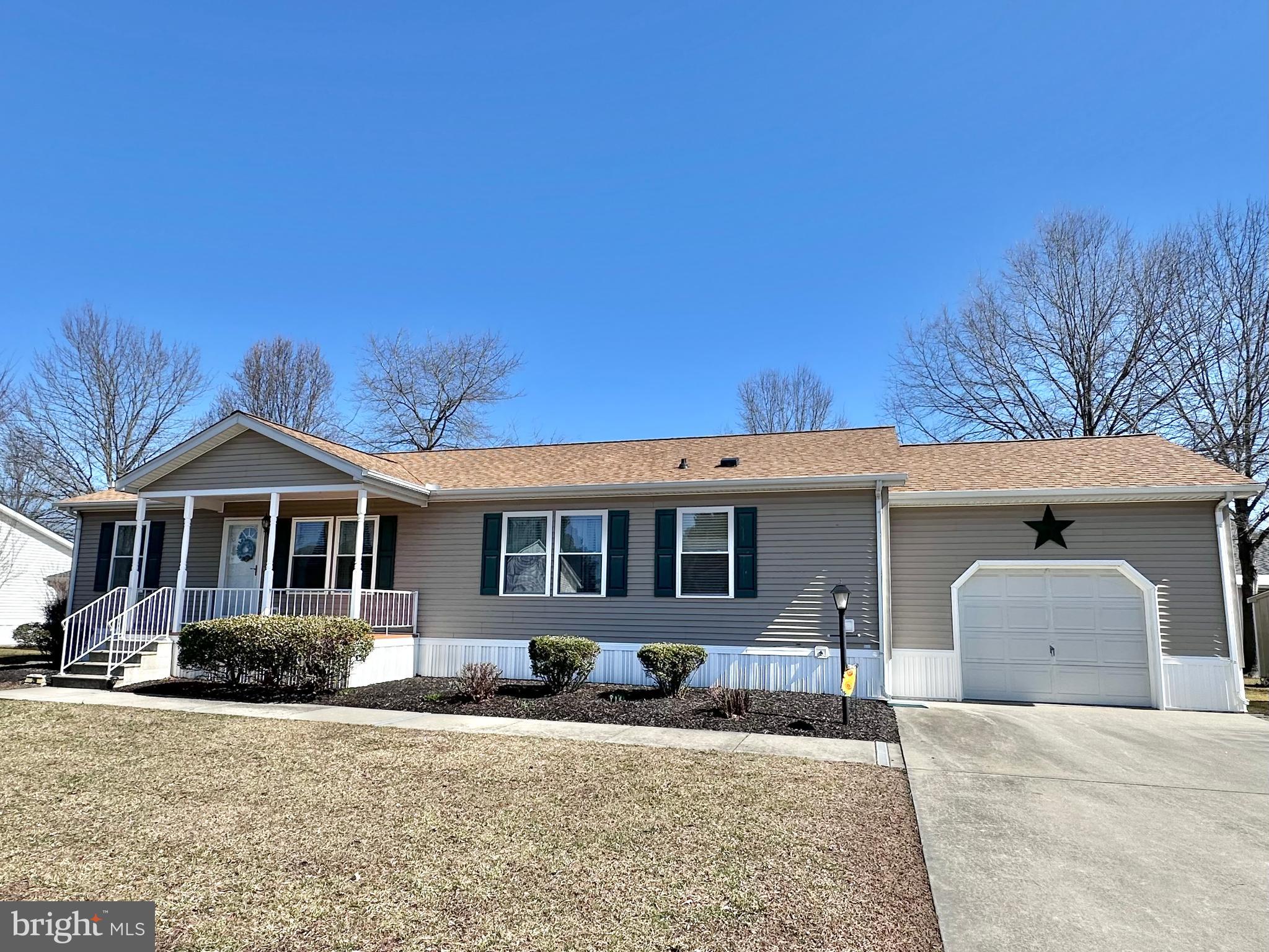 This charming 3-bedroom, 2-bathroom home is located in the desirable Hyde Park 55+ community. With over 1,450 sqft of living space this spacious home offers an appealing floor plan with two separate living spaces and a split bedroom layout. The open kitchen offers ample counter, cabinet and table space, while a separate dining room is located just off the kitchen. The well-designed split floor plan provides privacy, with the spacious primary suite on one side of the home and two additional bedrooms with a full bath on the other. A separate mud/laundry room leads to the attached one-car garage. Enjoy outdoor living on the covered front porch or rear deck. The property is further improved with a separate storage shed. The vibrant Hyde Park community offers fantastic amenities included with the ground rent, such as an outdoor pool, a clubhouse for social gatherings, fitness center, dog park, 9-hole disc golf course and shuffleboard courts. Property taxes, water, sewer, and trash services are all included, along with snow removal on paved streets and maintenance of common areas. Onsite office management provides added peace of mind. Conveniently situated just minutes from Easton’s shopping, dining, and entertainment options!