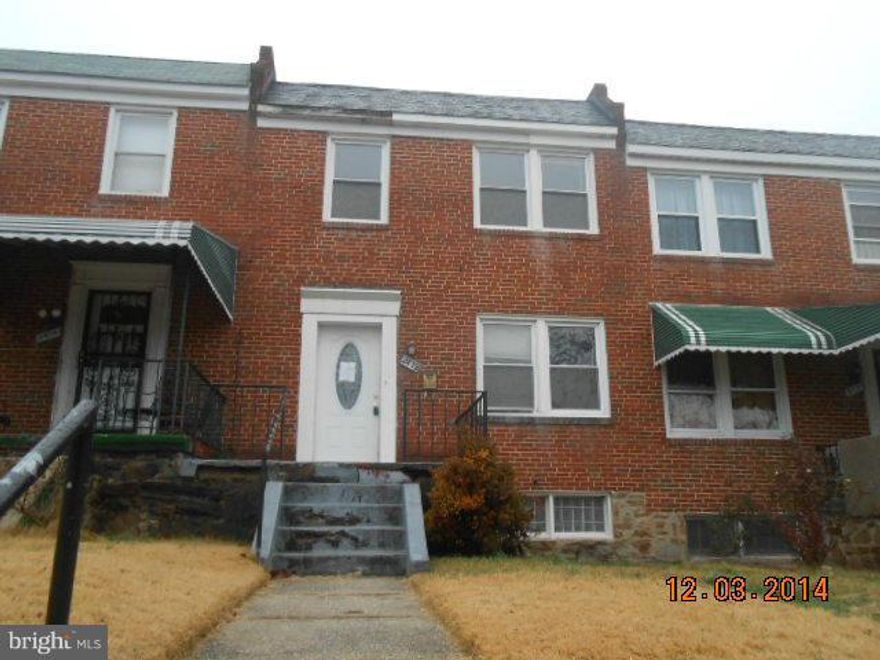 Fannie Mae Homepath Property.  Lovely 3 bedroom home with 1 full Bath.  Hard wood floors throughout and ceramic tile in the kitchen.  Fenced in yard for entertaining or planting a garden.  Finished Basement for extra living space .  Close to downtown Baltimore and all its attractions.