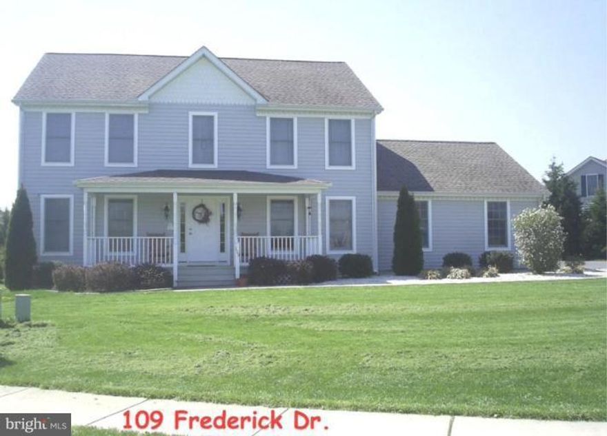 No cats allowed.  Quiet court,S.side of Centreville.  House is like new with treed backyard and lovely front porch. Floored attic has walk-up stairs, master bath has separate shower and 2 person tub.R-factors: 19 basmt,30 ceiling,18 walls. Andersen windows 30 yr roof,zoned heat pumps.gar dr opener. Deck off family room. Use owner's lease. Restrictions & covenants.