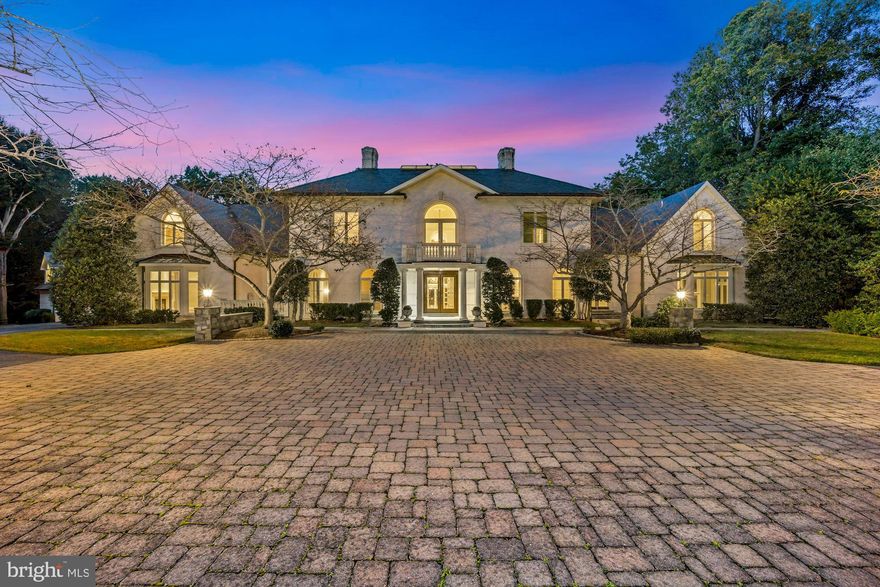 Just minutes off the Beltway but so far away from centers of stress. This beautiful Potomac home in Bradley Farms features 12 foot ceilings comprising over 12,700 square feet of finished space. A stunning foyer with skylights, and six fireplaces including one in the primary bedroom sitting area. The kitchen with Thermador, Viking, Dacor, and Fisher & Paykel is perfect for a chef yet has plenty of bar space for a quick breakfast or family time. Right off the kitchen is a large, sunlit breakfast room with access to a side patio. The living room features windows from the floor to the ceiling which floods the room with sunlight. The music room (which could also be a large sitting room) also has windows from the floor to the ceiling. The office/library has built in bookshelves and a fireplace. For those who do not want to go upstairs to the upper level, there is a bedroom with fireplace and full bath on the main level.

The separate guest house is connected to the main house by a unique hallway. The two heated garages are also located here.

Upstairs you will find the primary bedroom with two ensuite baths and two large walk-in closets.  Three other bedrooms, all with ensuite baths are located on this level.  One even has a balcony.

When life's stress gets ramped up, you can enjoy your heated pool, sauna and hot tub.  There are even separate showers for your guests' use. The tennis court has an outdoor wet bar. The backyard has enough flat space to play in. There is also a stream running through the wooded back lot with mature, stately trees.

While you may feel you are in the country, WSSC Water and Sewer services the home and FiOS broadband is available.

Parts of the home need care including but not limited to the roof, exterior paint, decks, pool, tennis court, and servicing of the HVAC systems.  Home inspections are welcomed and the home is being sold as is.