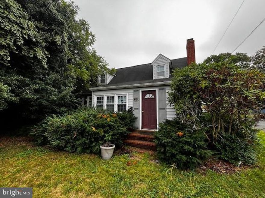 Nice Size Cape Cod on a corner lot. Off street parking and nice size rear yard. Open floor plan on main level.  Laundry is kitchen level.  2 Bedrooms and full bath on main level. Upper level has 2 bedrooms and half bath.  Basement is unfinished. Close to schools and shopping. Easy access to Tunnels  and downtown.  Agents please see agent remarks for contract details.