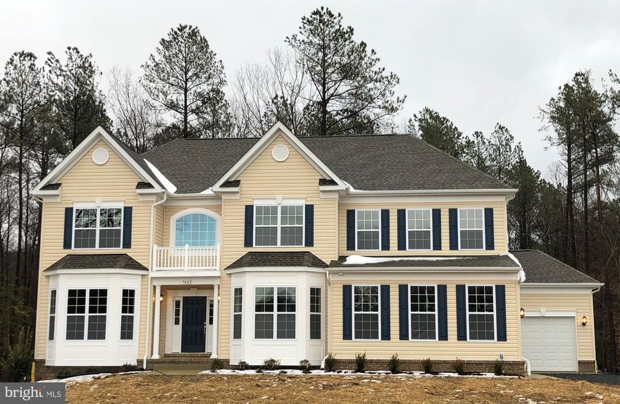 Marrick Homes Augusta Floor Plan under contract with upgraded features: Granite Kitchen Countertops, SS Upgraded Appliances, Luxury Vinyl Planks (hardwood look) on First Floor, Stone Gas Fireplace, Finished Basement. Morning Room with Oversized Island with 4 Bedrooms & 3 1/2 Baths w/2 Car Side-Load Garage on over 1 acre in a cul-de-sac backing to woods.