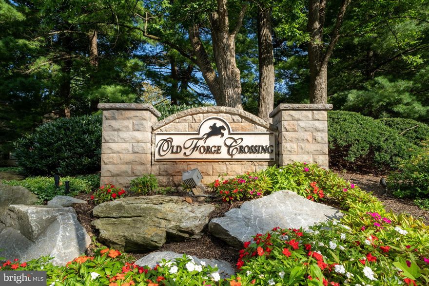 Welcome to 482 Old Forge Crossing, an elegant retreat nestled in Devon, PA. This freshly painted, beautifully appointed first-floor charming one-bedroom, one bathroom residence offers easy living in the well sought-after community renowned for its serene ambiance and convenient location. The Living room, Dining room, and Kitchen are open providing a wonderful flow to this living space and creating a seamless flow throughout the home. The inviting living area boasts a cozy wood fireplace, perfect for unwinding after a long day, while the air conditioning ensures comfort during warmer months. The kitchen is equipped with modern conveniences, including a dishwasher and disposal, making meal prep and clean-up a breeze. For added convenience, a washer and dryer are included, ensuring laundry days are effortless.

Old Forge Crossing is a haven of tranquility, offering residents access to impeccably maintained grounds adorned with towering trees and scenic sidewalks. The community amenities include a seasonal outdoor pool, tennis courts, and a charming clubhouse, perfect for social gatherings or private events. Residents can also enjoy the BBQ/picnic area, community garden, and a peaceful reflection pond/stream.
Outdoor enthusiasts will delight in the nearby Chester Valley Trail, ideal for biking, walking, and running. The prime location provides easy access to Jenkins Arboretum, Devon Train Station, and the Gateway Shopping Center. With major highways nearby, Valley Forge National Park, the King of Prussia Mall and King of Prussia Town center are just a short drive away, offering endless shopping, dining, and recreation opportunities.

Experience the ease of living in a community that combines elegance with convenience. This exceptional home at Old Forge Crossing is a rare gem, offering a lifestyle of comfort and luxury. Don’t miss this incredible opportunity to make it your own.  The complex has a historic clubhouse dating back to the Colonial era, a barn and a swimming pool.  The more than 40 acres contain a stream fed pond and walking trails.