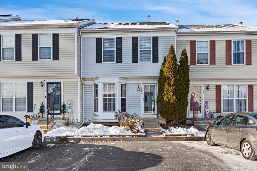 Welcome to 180 Darling conveniently located in the Riverwalk community.  This home has been lovingly maintained and checks a lot of boxes; three bedrooms two and half baths, a partially finished basement and two car off-street parking.  The home has a warm southern exposure allowing for great natural light in the main living areas and front bedrooms. The kitchen is nicely updated with granite countertops, stainless appliances, stacked stone island accents and mosaic tile backsplash.  The eat-in kitchen opens to a nice sized back deck overlooking the back yard. The primary bathroom has been nicely updated with glass sliding doors, and tile surround. The home had a new roof installed in 2022 and new AC in 2021.  The location is very convenient to all the shopping on Route 40 and 273 with quick access to Route 1 and 95 for commuting. Schedule your tour soon, this one will not last.