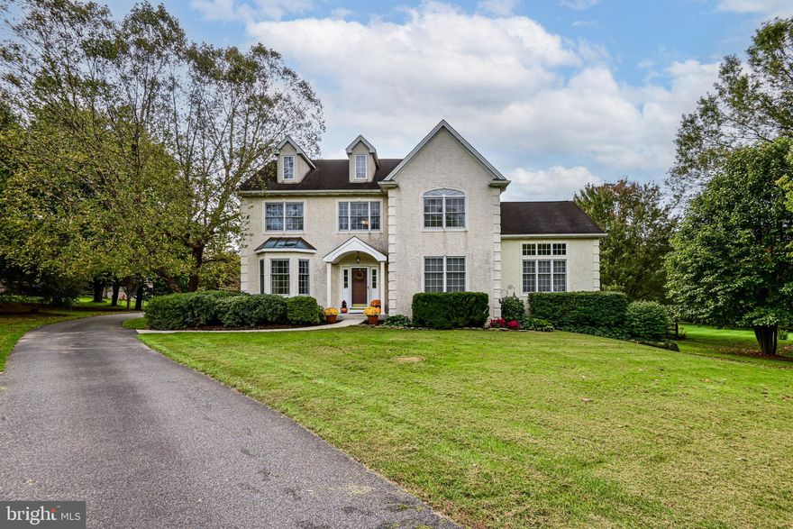 Welcome to this beautiful, center hall colonial in the desirable community of Kemblesville West.  This Wilkinson built 2-car side entry garge home is situated on a 1.1 acre gorgeous lot.  The 2-story foyer is flanked by a formal living room and formal dining room.  9-foot ceilings and hardwood floors are throughout the main level.  First floor office with built in desk and cabinetry makes working at home a breeze.  Eat-in kitchen with 42-inch cabinets and stainless steel appliances leads to the family room with fireplace and vaulted ceiling.  Upstairs the primary suite has a walk in closet and en suite with soaking tub.  This level has two additional bedrooms and a hall bathroom.  The finished lower level offers a 4th bedroom; great for an in-law suite, full bathroom, large flex space room with walk out to the patio and pool area.  The rear yard features an Anthony & Sylvan gunite, heated, in-ground pool surrounded by a large patio with stone accents and a 2-tier maintenance free composite deck.  Beyond the fenced pool, there is still plenty of additional yard space backing to a wooded area.  Updates include HVAC (2022), water heater (2019), pool pump (2018), filter (2022) & coping (2017).  Do not miss your opportunity to see this well maintained home in Avon Grove school district and a short drive to Maryland and tax free shopping, Delaware!