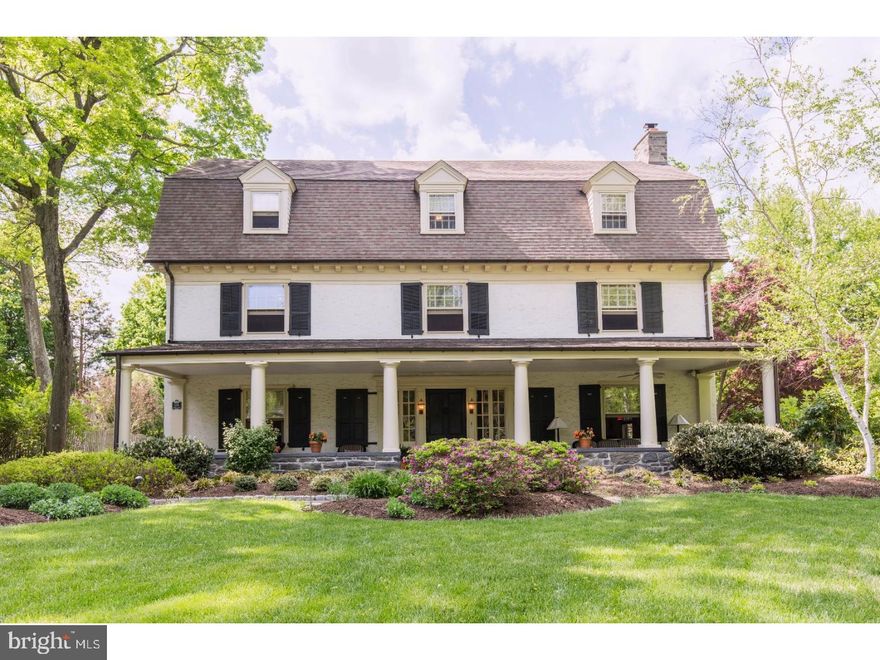 OPEN SATURDAY 5/13 - 12-2: Fabulous "Urban Suburban" center hall colonial located on a stately tree-lined street in a fabulous walk to location in sought-after North Side Ardmore. Located in the Lower Merion School District and blocks from Suburban Square shopping (Trader Joes, Apple, etc. + restaurants such as Besito etc. as well as the brand new LIFETIME Fitness). For those wanting public transport, this location is ideal w/ Ardmore Septa station stop only a few blocks away that goes to Center City and also is an AMTRAK stop taking you directly to NYC! Inside, this home is elegant and grand at the same time w/ 7 bedrooms, 3 full & 2 half baths, detached 2 car garage and flat rear yard! From the flagstone walkway and enchanting covered front porch, enter the magnificent foyer with a view up to the 3rd floor from the staircase below. Steps down lead to powder room, seating nook and kitchen breakfast area. To the right, the formal living room can accommodate multiple seating areas and has a wood burning fireplace, large windows and French doors to the added bonus room. Enjoy large dinner parties in the formal dining room which is surrounded by beautiful wainscoting, recessed lighting and filled with natural sunlight. The fully renovated, custom gourmet kitchen has antiqued white and wood stained cabinets, commercial grade appliances, granite countertops, built-in pantry storage, a copper sink and large center island w/ seating and no cook-top. A separate addition designed by Gardner Fox includes a sunny breakfast room & bonus room both with walls of windows and doors to the backyard and flagstone patio. Off the kitchen is a large family room w/ vaulted ceilings and separate entrance to mudroom & driveway. Upstairs, discover a large master bedroom w/ wood burning fireplace, walk-in closet & en suite bathroom w/ Jacuzzi tub, shower and double vanity. 2nd bedroom has two closets and connects to master. Third bedroom is oversized and has large walk-in closet. There is also a 4th bedroom on this floor, currently used as an office w/ a fireplace. Completing this floor is a hallway linen closet and fully remodeled full bathroom. Continue up the wide and elegant stairs to an open 3rd floor which offers 4 additional bedrooms (one with its own bath & walk-in closet). Finishing this floor are 3 hall closets, washer and dryer and 3rd full bathroom. Classic and elegant home with abundant space, fabulous location, low taxes & award-winning schools?a perfect combination!