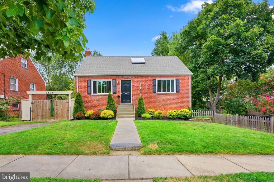 ***OPEN HOUSE CANCELLED FOR SUNDAY,  HOME IS PENDING*** 

Who doesn't love a cape cod with a brand new kitchen!?!

Welcome to this delightful brick Cape Cod style home! This spacious 4 bedroom, 2 full bath gem is the perfect place to make memories and call home. Upon arriving, you will be impressed by the curb appeal, as well as the driveway that can accommodate at least 4 cars. Inside you'll be met by beautiful freshly refinished wood floors and a fresh coat of paint in the entire home! Lucky for you, there is a brand new kitchen with modern appliances and rich Blanca Statuarietto Quartz counters, as well as a designer tile backsplash ready for you to create delicious meals and enjoy in your eat-in-kitchen. There is a door leading to the back patio which could be perfect for dining al fresco! The main level offers two bedrooms and a full hall bath with a tub. The spa-like upper level with brand new carpet is home to two bedrooms - the primary bedroom features cathedral ceilings and a full bath with a large shower with a convenient seat, as well as tons of closets/storage space. The lower level has a huge rec room with brand new carpet, another room which could easily be a home office or exercise room, as well as a large laundry/utility room with door leading to rear yard. The huge, level fenced yard backing to trees is amazing with its patio, rich hardscape and an outdoor brick barbecue grill/fireplace perfect to enjoy all year around! RECENT IMPROVEMENTS: brand new windows; entire interior painted; wood floors stripped and refinished; new carpet on upper and lower level rec room and other subtle updates! All of this and a convenient location to major commuter routes and is walking distance to Forest Glen Metro. This location is near an abundance of shops and restaurants and there are plenty of parks and recreation areas nearby!