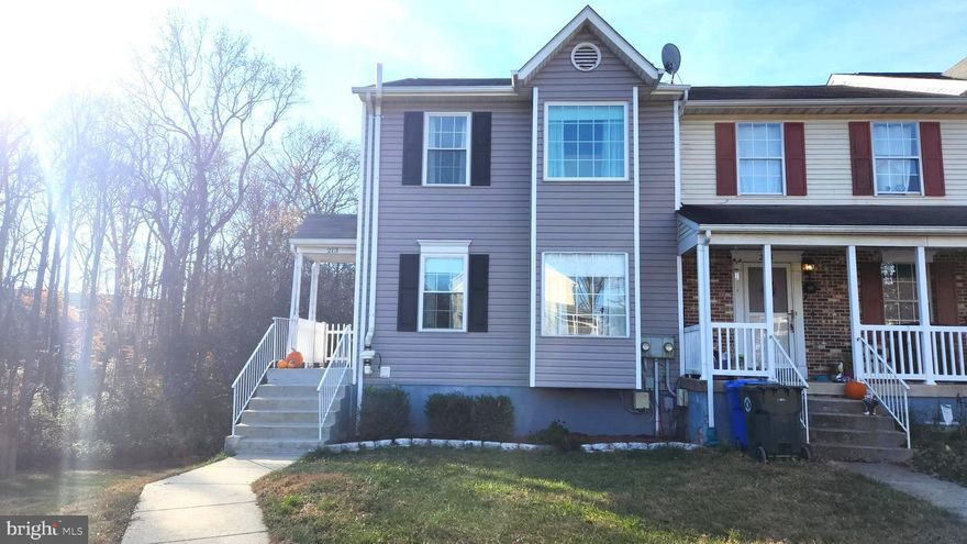 This Beautiful, Updated, 3 Level, End Unit Townhouse is nestled onto a wooded lot in the heart of La Plata!  The adorable side porch leads you into this 4 bedroom, 3 1/2 bath home.  The main level, with updates less than 5 yrs young features a large family room surrounded by natural light, an updated kitchen with granite countertops, stainless steel appliances, breakfast bar, LV flooring, adjacent to the large dining area and sliding door access to the deck surrounded by nature, perfect for BBQ's and entertaining!  Main level also has an updated 1/2 bath.  The upper level features 3 spacious bedrooms including the primary with a modern private, full recently updated bath.  There's another updated, full bath in the hallway.  The finished basement offers more living space with your 4th bedroom and 3rd full bath, plus a walkout to the covered patio area.  The backyard is fenced and features a roomy storage shed for your outdoor tools and toys! The exterior features including roof, gutters, windows and doors less than 5 yrs young!  HVAC replaced in 2021,  and brand new washer & dryer (2025)!  End unit with spacious common area in back,  and walking distance to the Town of La Plata.  This home is located near endless retail stores, entertainment, restaurants, and very convenient commute to National Harbor, DC & VA, as well as Andrews AFB, Bolling AFB, PAX River & Indian Head Naval Base!  Priced to sell quickly, very motivated sellers!  Bring your offers and spend the last of the 2025 holidays in your new home!