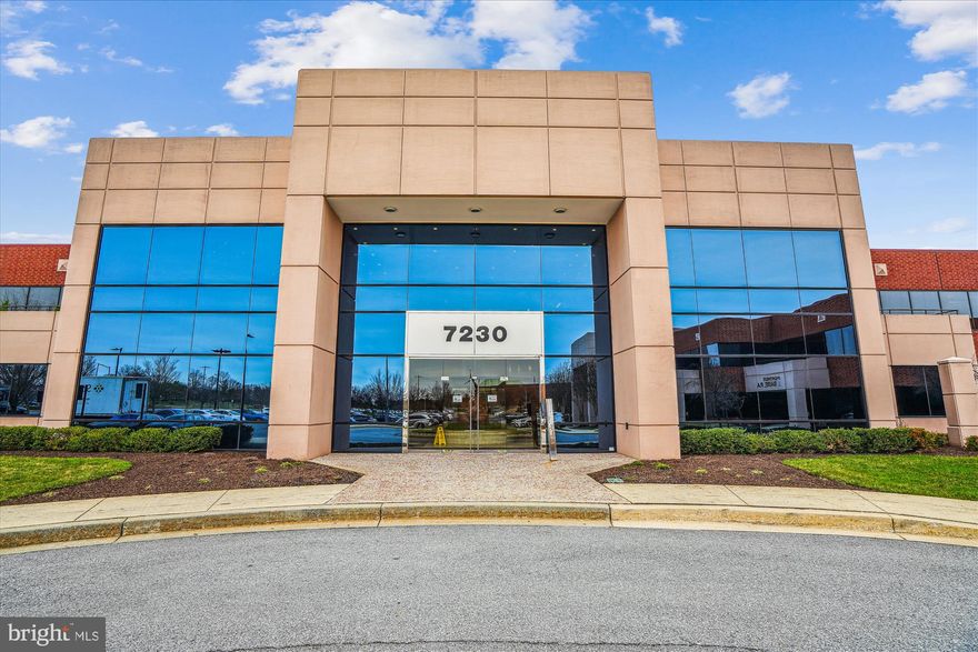 Suite 200 consists of 20,148+/- square feet of executive office space in the Gateway Center condominium project. The suite was previously the national headquarters of a large franchise and contains many high end finishes. It is configured with a large reception area, two executive offices, numerous private offices and conference rooms, a bullpen/open office area and a full kitchen. There are 2 sets of restrooms at opposite ends of the suite along with a private restroom in one of the executive offices. The suite is accessed either by private elevator or the large open staircase off of the main lobby.
The suite is located in Building A of the Gateway Center condominium project, a 2 building, 125,000 square foot development with surface parking for 431 vehicles which works out to a 3.5/1000 parking ratio. Building amenities include high end corporate common area finishes, fiber optic availability, a loading dock, 3 elevators and a small park area. This building is located on Lee Deforest Drive which is off of Robert Fulton Drive, that connects to Snowden River Parkway and is positioned at the mid-point of Baltimore and Washington DC (I-95 at Route 175).
Note: There is a tenant leasing 7 offices on a month to month basis and paying $2,500/month. Tenant will vacate prior to closing at option of Purchaser. The property is bank-owned and the seller is highly motivated.