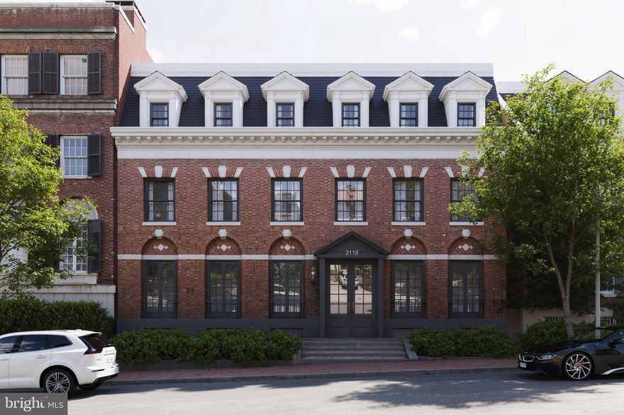 NEW LIST PRICE!  This shell in prestigious Kalorama is ready for reimagining! With over 11,800 total square feet, this four-level home offers endless possibilities. Through these photorealistic renderings, just imagine an elegant Georgian mansion with a grand entrance and French doors that span the entire front facade, allowing light to flood the main floor. As you enter the home, you’ll experience that many of the architectural details have been recreated to reflect the original period. The main staircase has been restored and ornate plaster ceilings and dentil moldings are reflected throughout the home. In the living room, gather around a warm, welcoming marble fireplace flanked by lighted bookshelves. In the dining room, a dramatic wall of glass folds to the side revealing a large terrace, bringing the outdoors in. On the first floor, there’s also a gourmet kitchen with high-end appliances, marble island with integrated seating and a retractable glass wall leading to another terrace. Venture up one flight and you’ll find a media lounge, two guest bedrooms with en suite bathrooms and an office with wet bar that overlooks the garden. Down the hall you’ll discover a luxurious primary suite, featuring a generous walk-in closet, en suite bathroom with high-end finishes and a romantic two-sided fireplace. On the top floor, you’ll find an innovative wine cube, three additional bedrooms with en suite bathrooms and a stunning solarium with glass roof revealing a spectacular monument view. Now, take the elevator down to the lower level that features a game room, au pair suite or fitness room, mud room, yard storage room and a two-car garage. Finally, walk out back and discover a serene secret garden with a meandering path that leads to several seating areas, a koi pond and an inviting fire pit. This home has been completely reimagined for today’s discerning buyers.   To see the current condition and the rendered possibilities, checkout the virtual tour.  Concept design by architecture firm Boundary Workshop.  CAD floor plans convey.